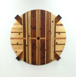 "Shield" salvaged wood, 43x43", 2012