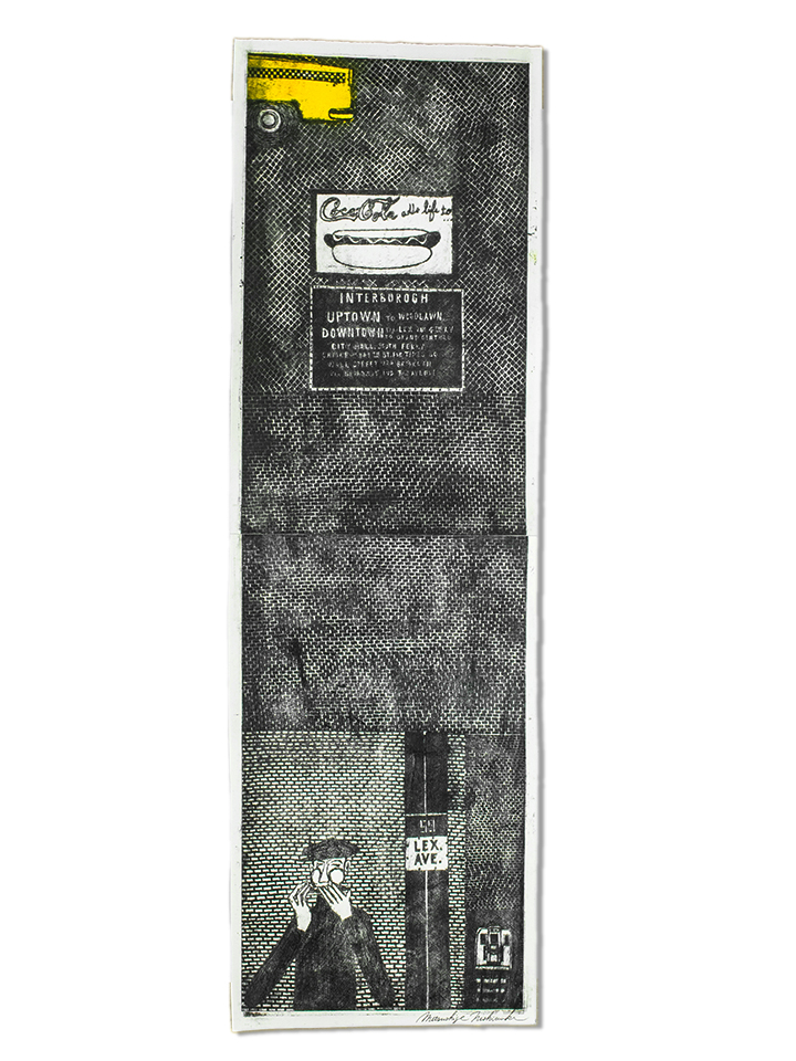 Etching by Mitsushige Nishiwaki, 59 Lex Ave, 34'' x 10.5''