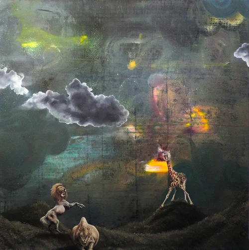 Push 'n' Pull , 2014, 40 x 40, Oil on canvas
