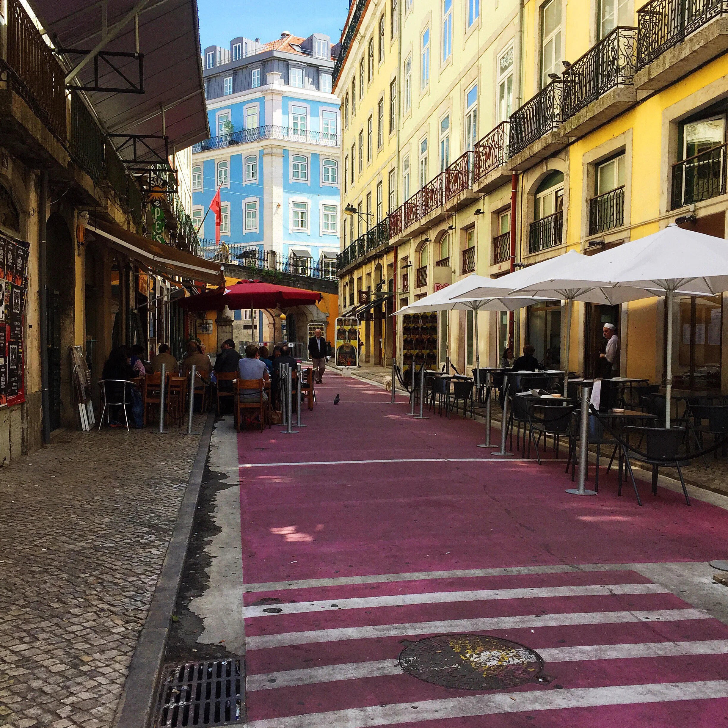Rua Nova Do Carvalho. Locals smiled when I tried to ask "Where is 'The Pink Street'" in Portuguese. Locals smiled pretty much all of the time, really.