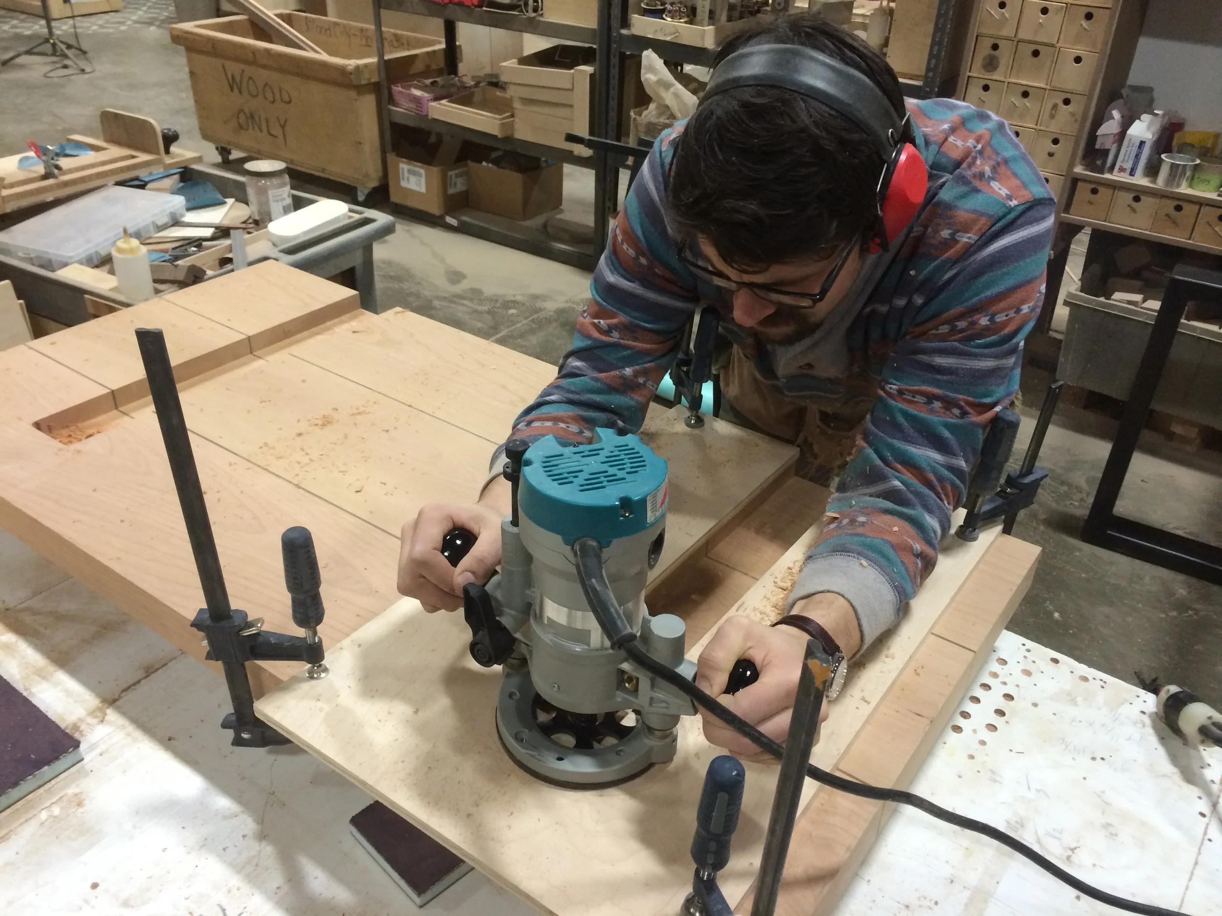 Finishing the dadoes to accept the channel steel