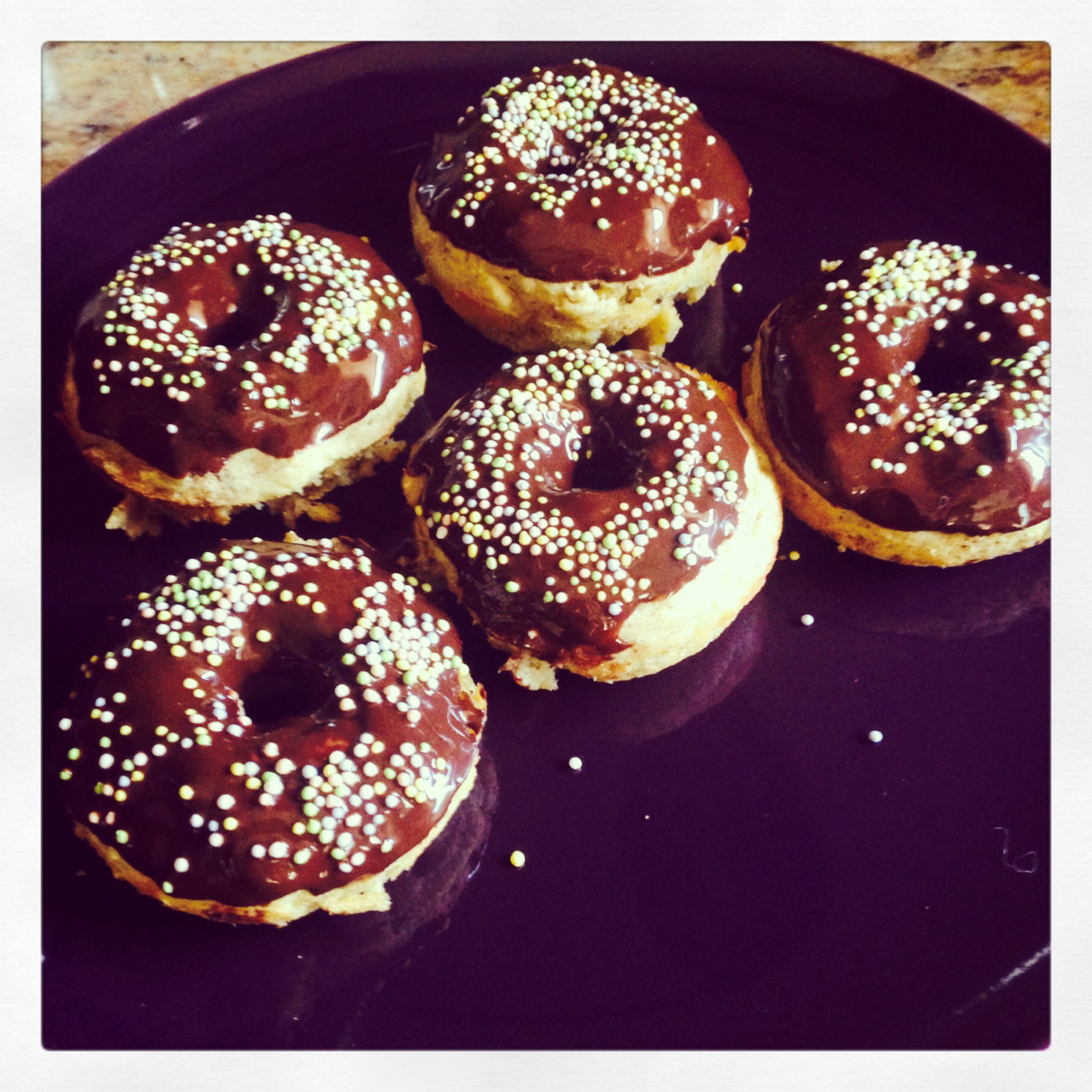 I topped my with gluten free sprinkles. Not quite 100% paleo but hey, I'm no perfectionist! 
