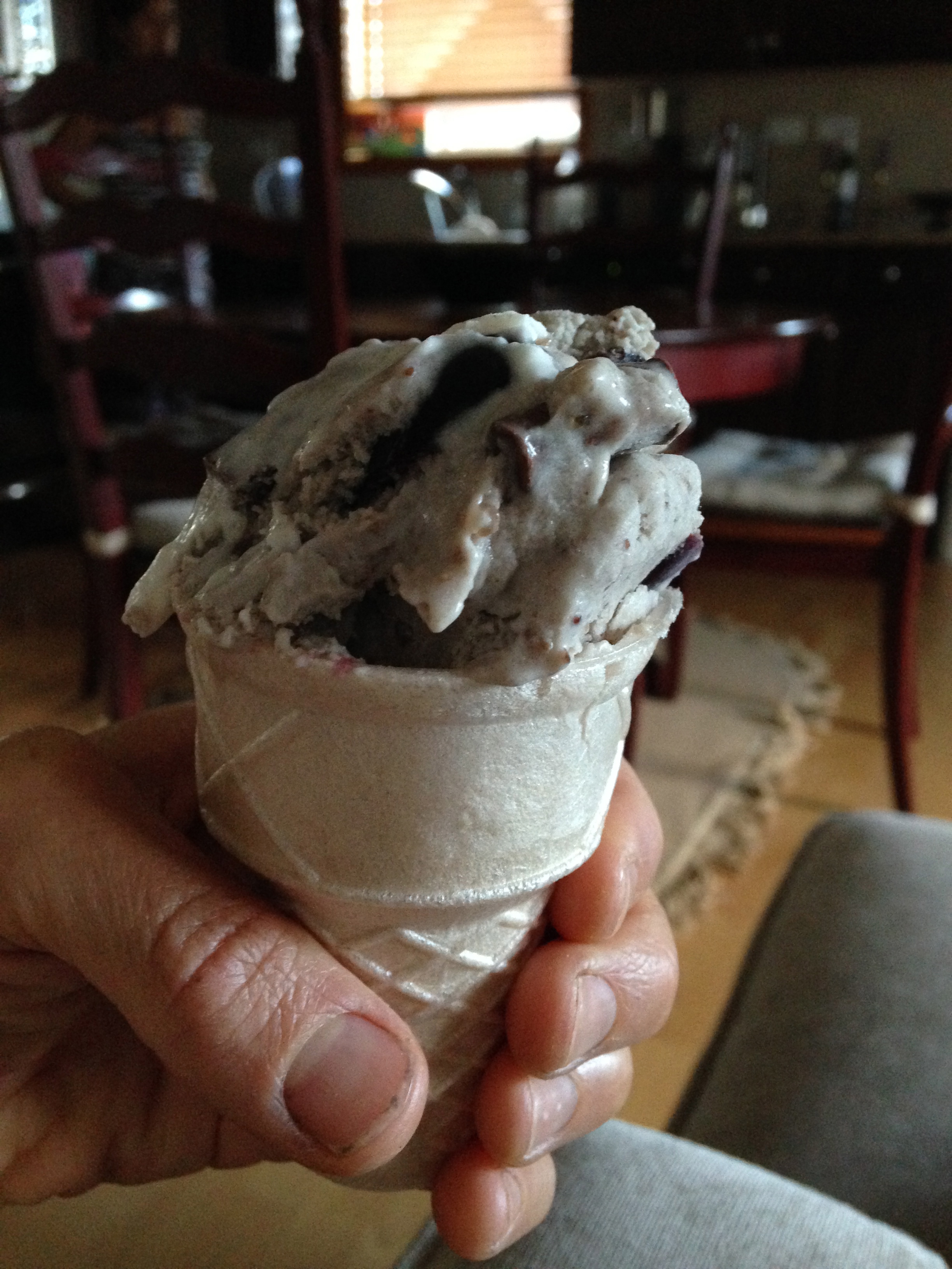 I love my ice cream on a gluten free cone. These cones have pretty paleo friently ingredients and can be a nice little paleo cheat #notperfectpaleo.