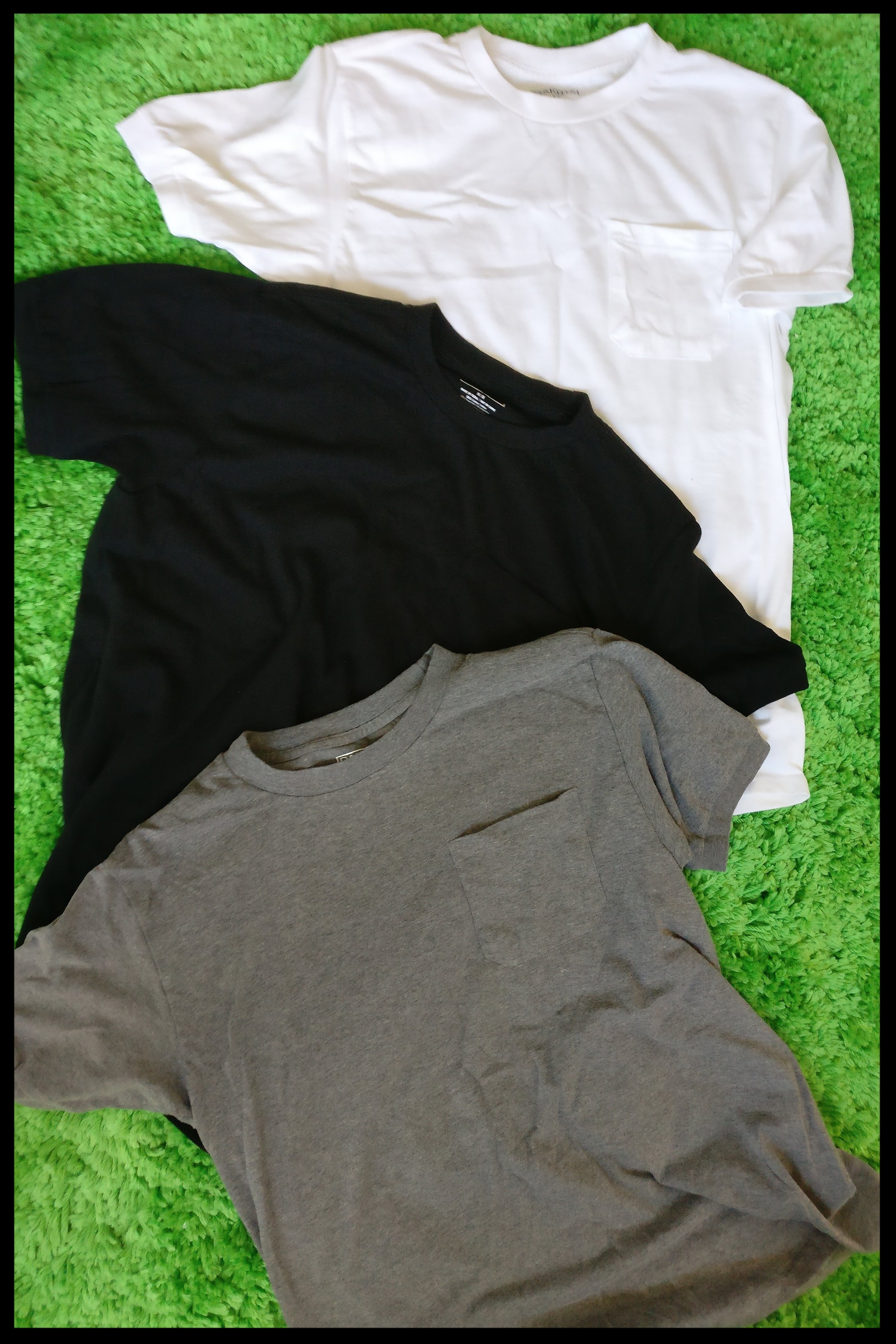 White, Black and Grey t-shirts. My daily drivers in LATAM. Also got 'em in blue, green and brown.