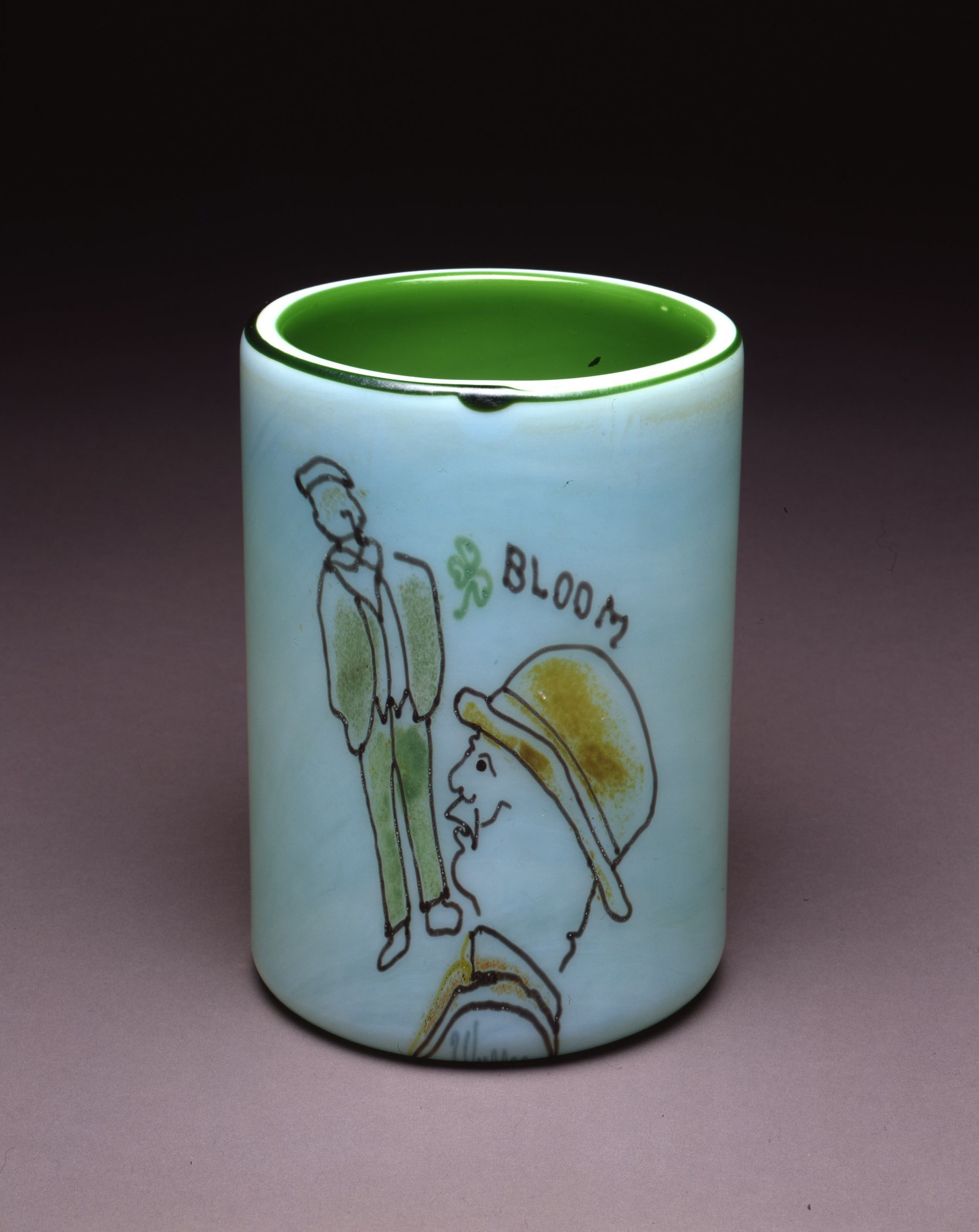 Dale Chihuly, Irish Cylinder #2 (1975, glass, 10 x 7 inches), DC.264