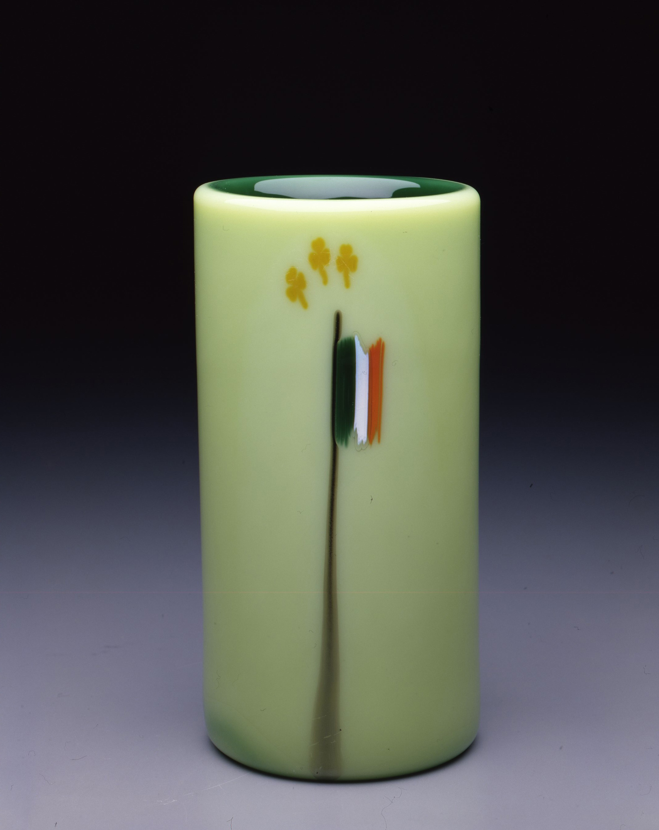 Dale Chihuly, Irish Cylinder #7 (1975, glass, 8 1/2 x 4 inches), DC.269