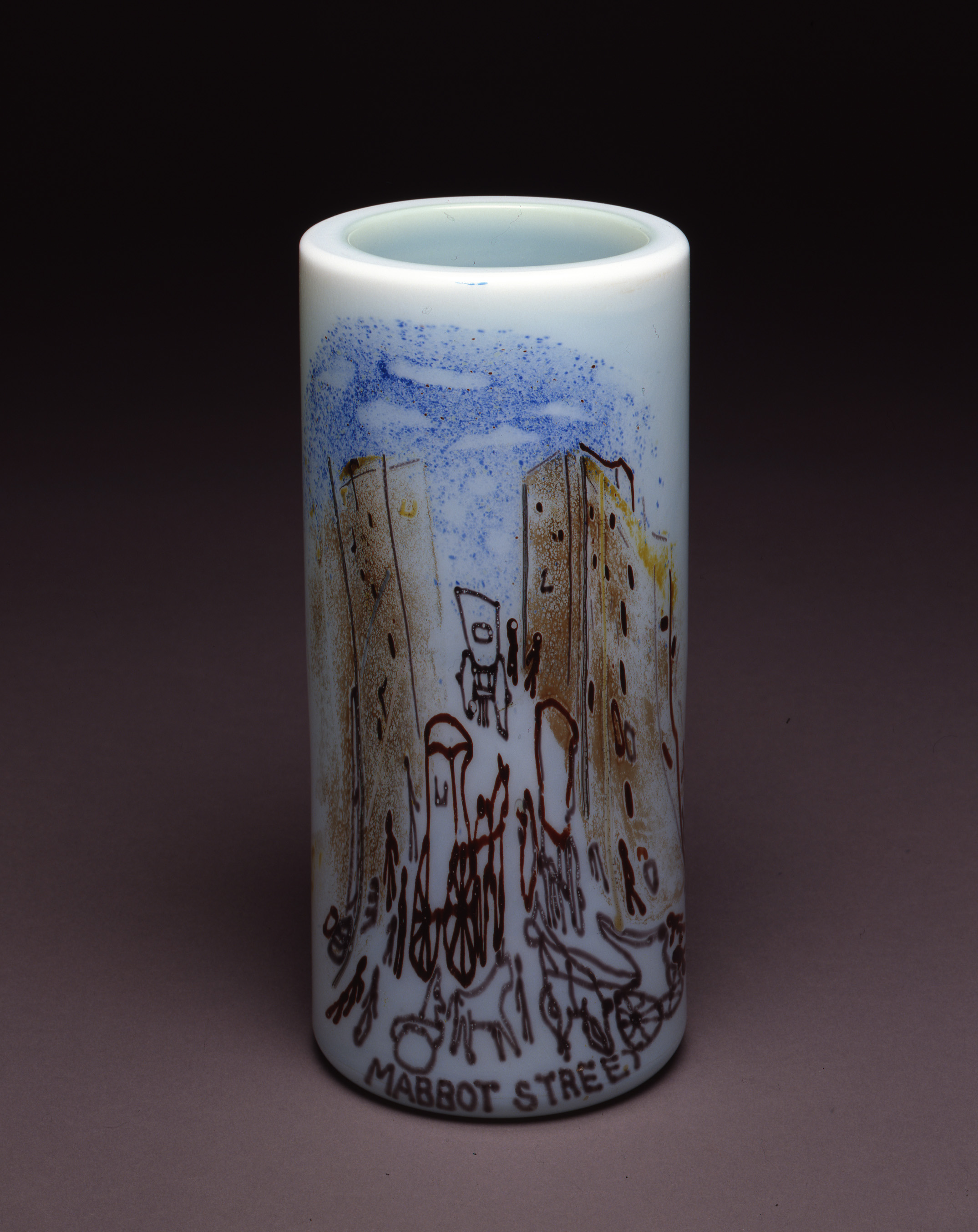 Dale Chihuly,  Irish Cylinder #12  &nbsp;(1975, glass, 12 1/2 x 5 1/2 inches), DC.274 