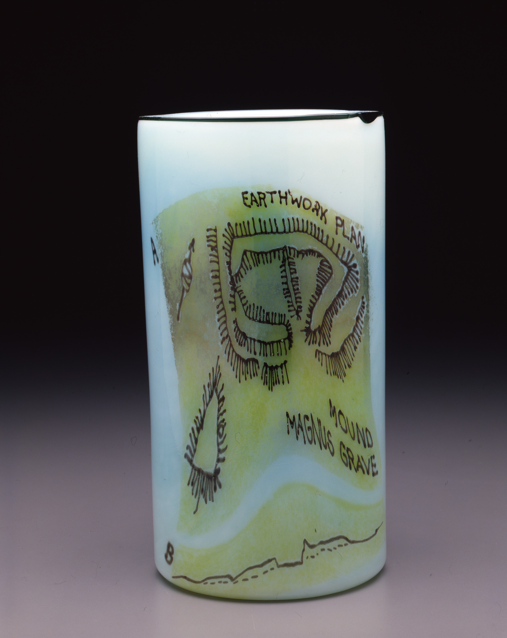  Dale Chihuly,  Irish Cylinder #15  &nbsp;(1975, glass, 12 1/2 x 6 1/2 inches), DC.277 