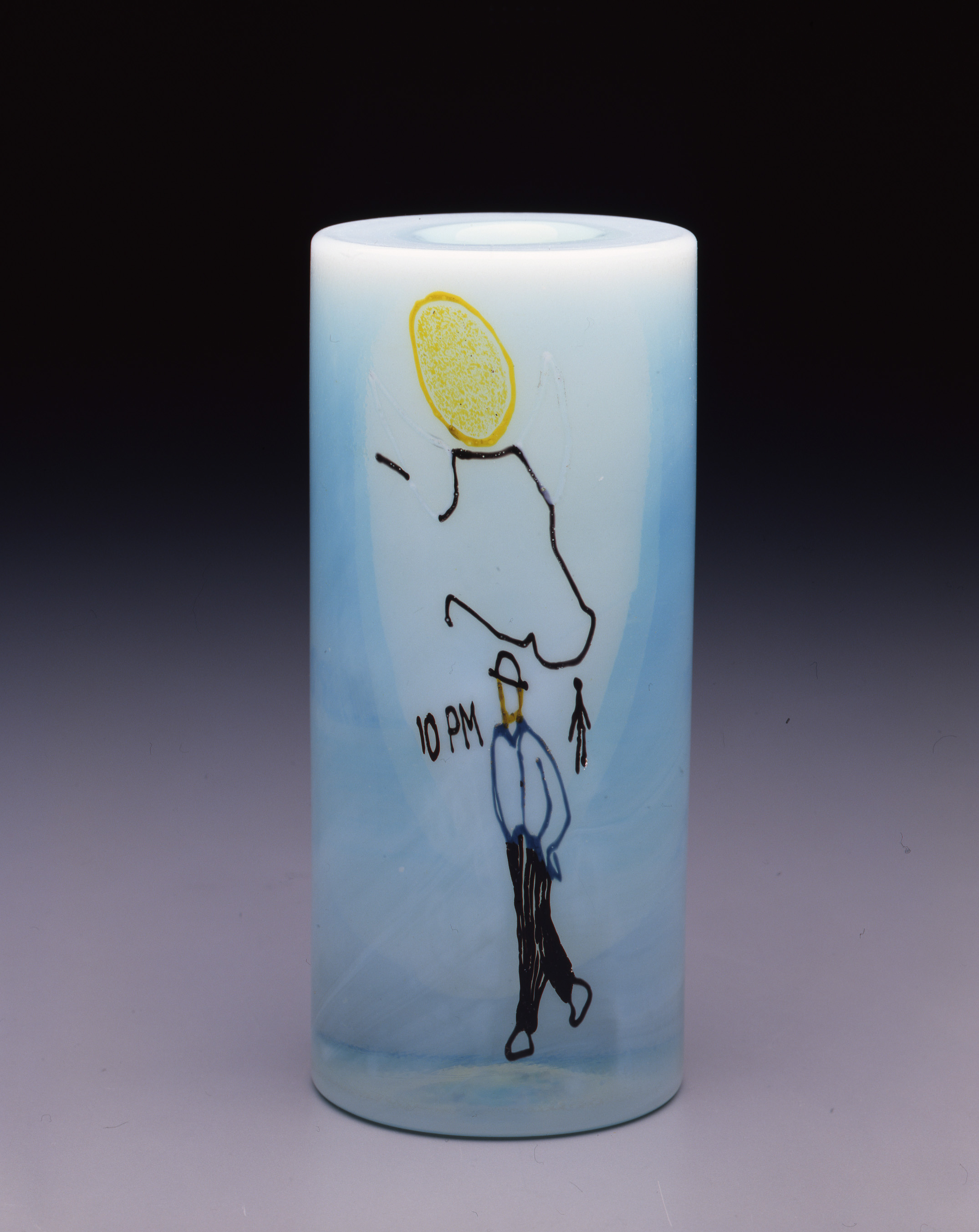 Dale Chihuly, Irish Cylinder #17 (1975, glass, 7 x 3 inches), DC.279