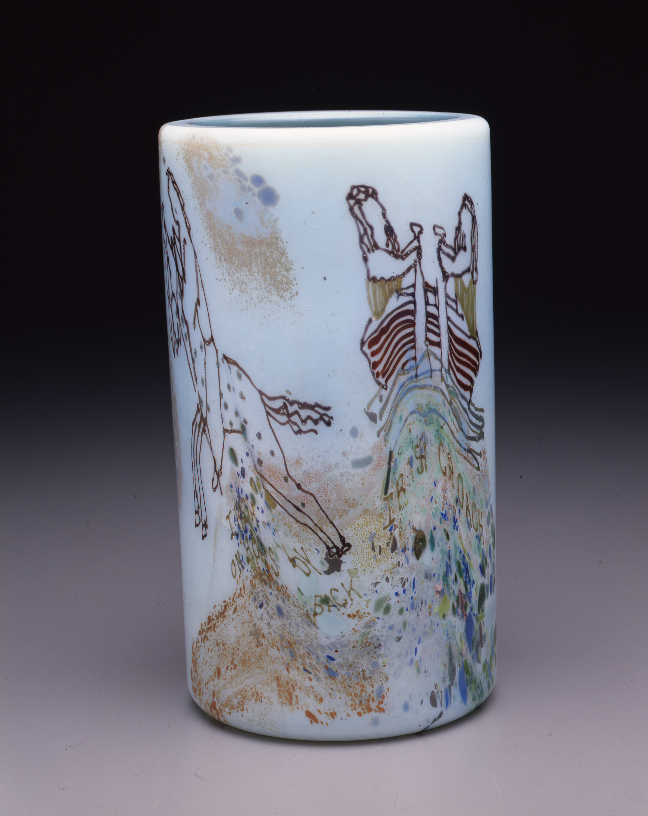   Dale Chihuly,  Irish Cylinder #34 &nbsp;(1975, glass, 10 x 5 1/2 inches), DC.296 