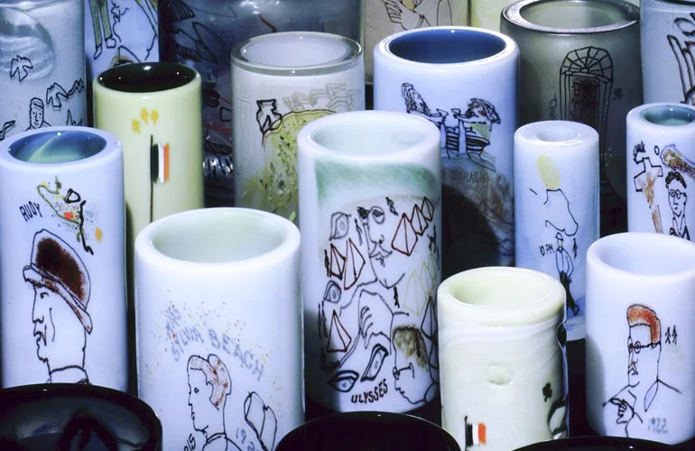 Dale Chihuly, Irish Cylinders (1975, glass, variable dimensions), DC.263-306
