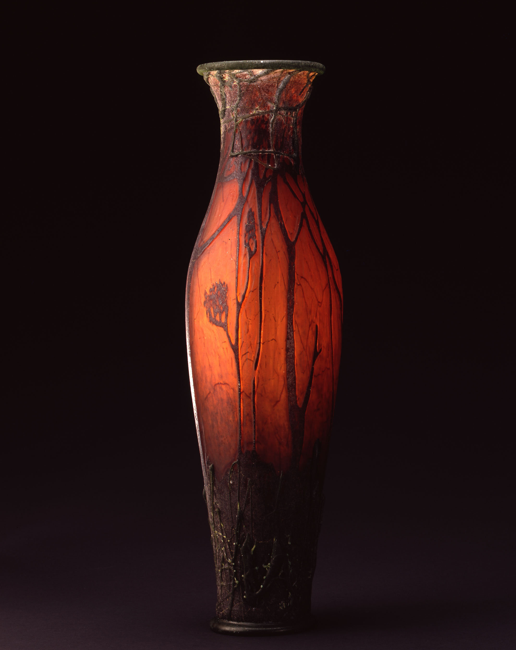  William Morris,&nbsp; Vase with Grass and Trees  &nbsp; (2004, glass, 16 x 11 x 10 3/8 inches), WM.35 