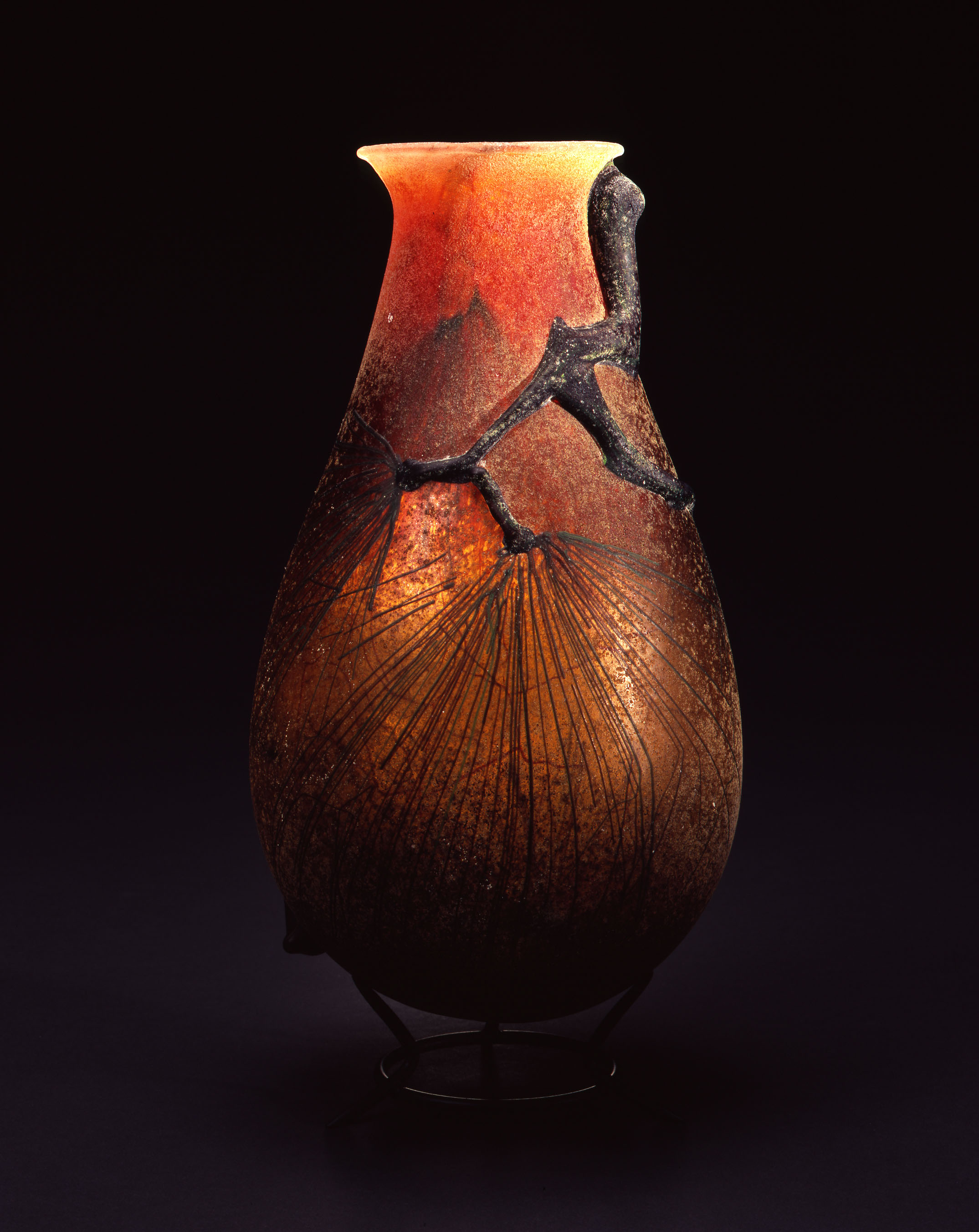  William Morris,&nbsp; Vase with Ponderosa Pine Boughs&nbsp; (2004, glass, 14 x 6 3/4 x 6 3/4 inches), WM.42 