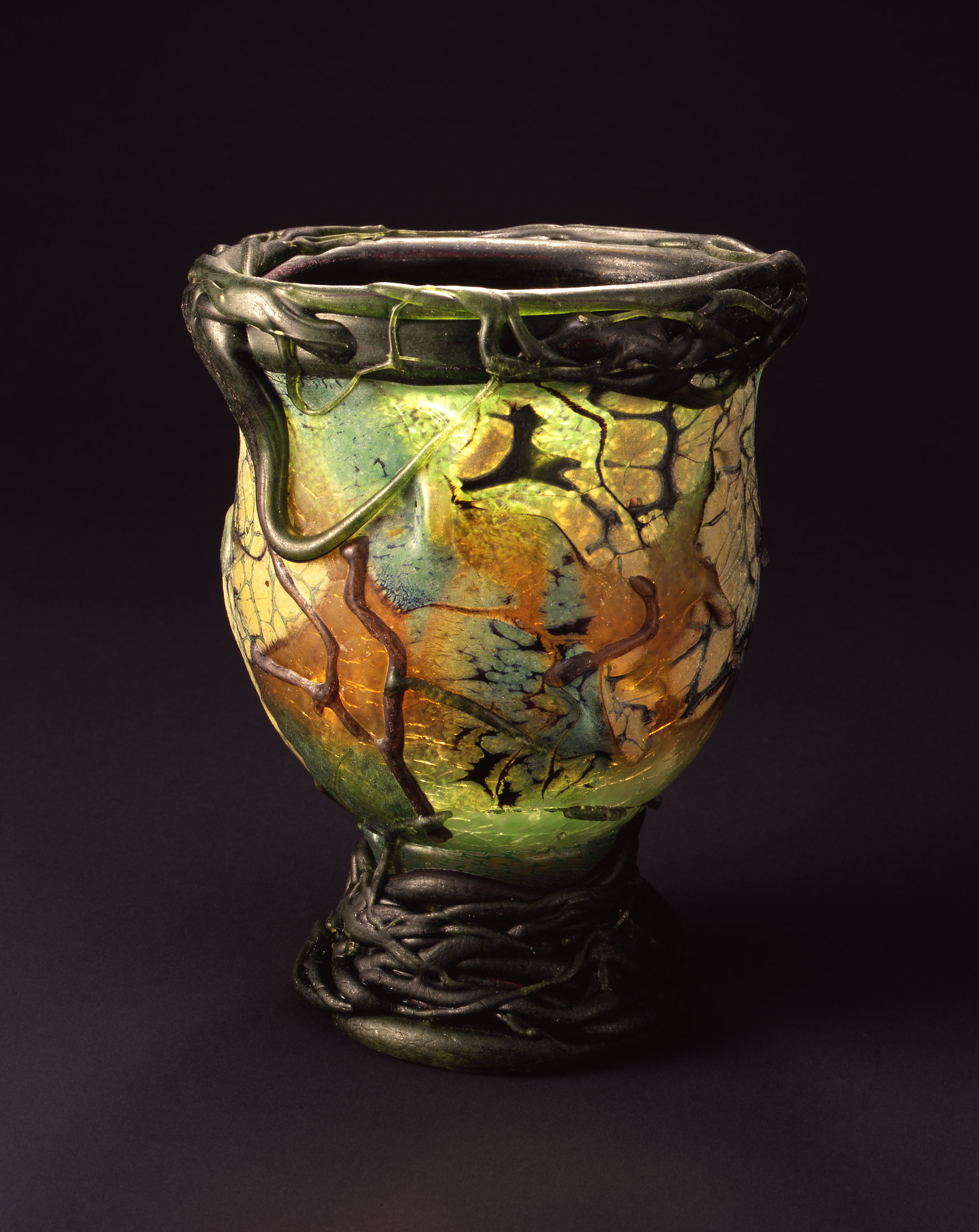  William Morris,&nbsp; Footed Dragonfly Bowl  &nbsp; (2004, glass, 9 3/4 x 7 5/8 x 8 inches), WM.51 