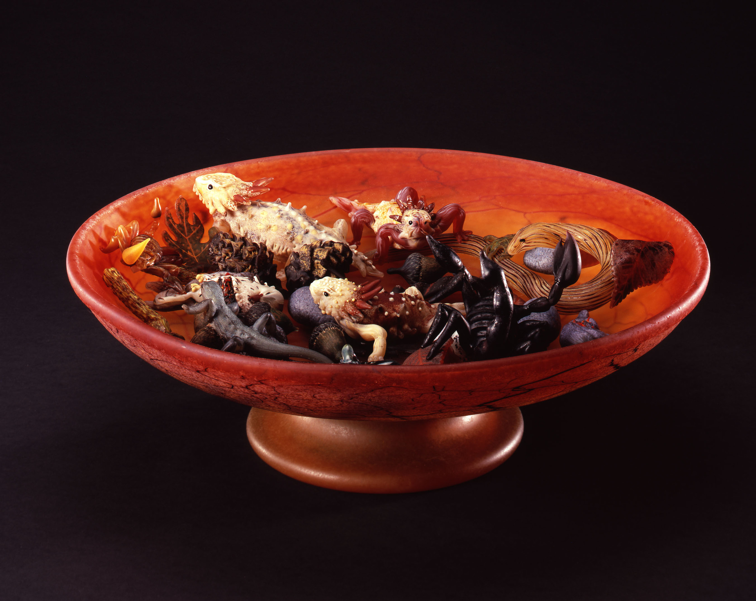 William Morris, Footed Specimen Bowl (2004, glass, 6 7/8 x 16 1/2 x 16 1/2 inches), WM.54