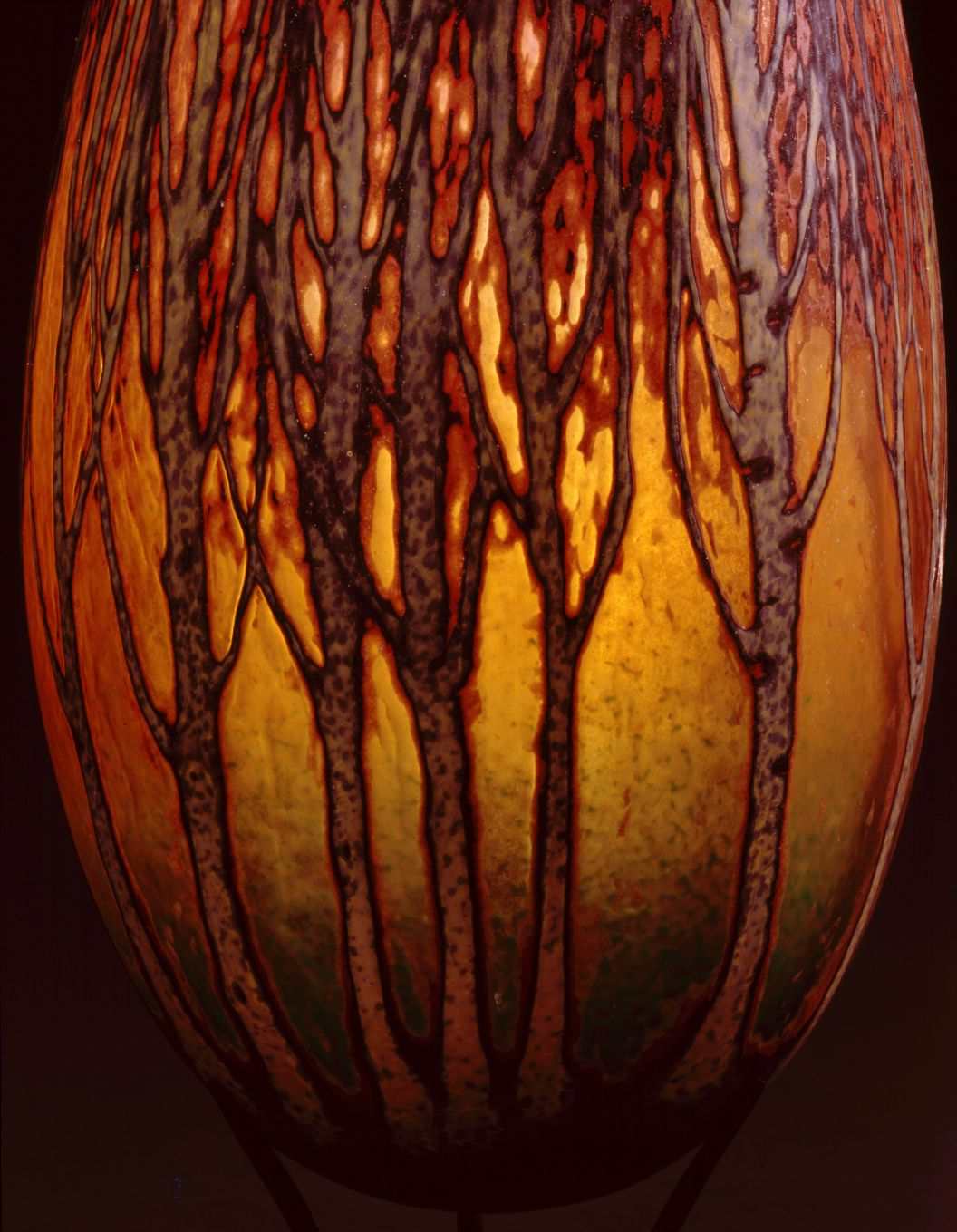  Detail - William Morris,&nbsp; Vase with Poplar Tree Grove  &nbsp; (2004, glass, 15 x 7 1/8 x 7 1/8 inches), WM.33 