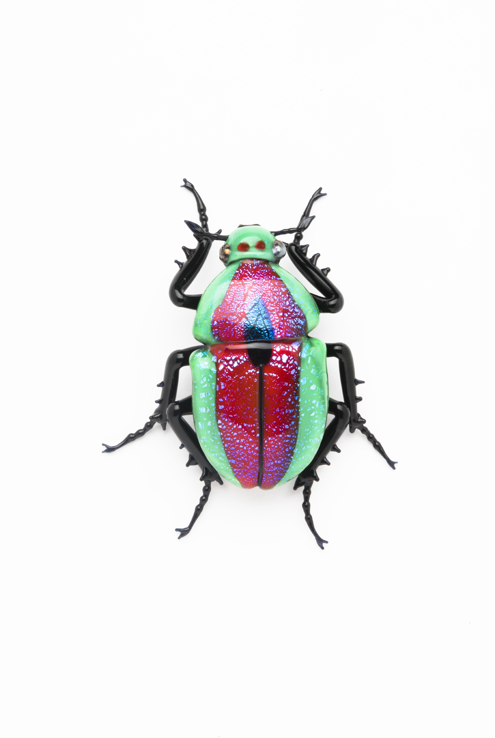  Vittorio Costantini,&nbsp; Family: Scarabaeidae, "Pelidnota Aureocuprea"&nbsp; (2005, soda-lime glass, 1 5/8 x 2 1/16 x 5/8 inches), VC.5 