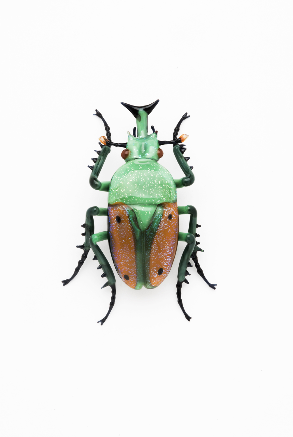  Vittorio Costantini,&nbsp; Family: Scarabaeidae, Sub Family: Cetoniinae&nbsp; (2005, soda-lime glass, 1 15/16 x 1 1/2 x 9/16 inches), VC.21 