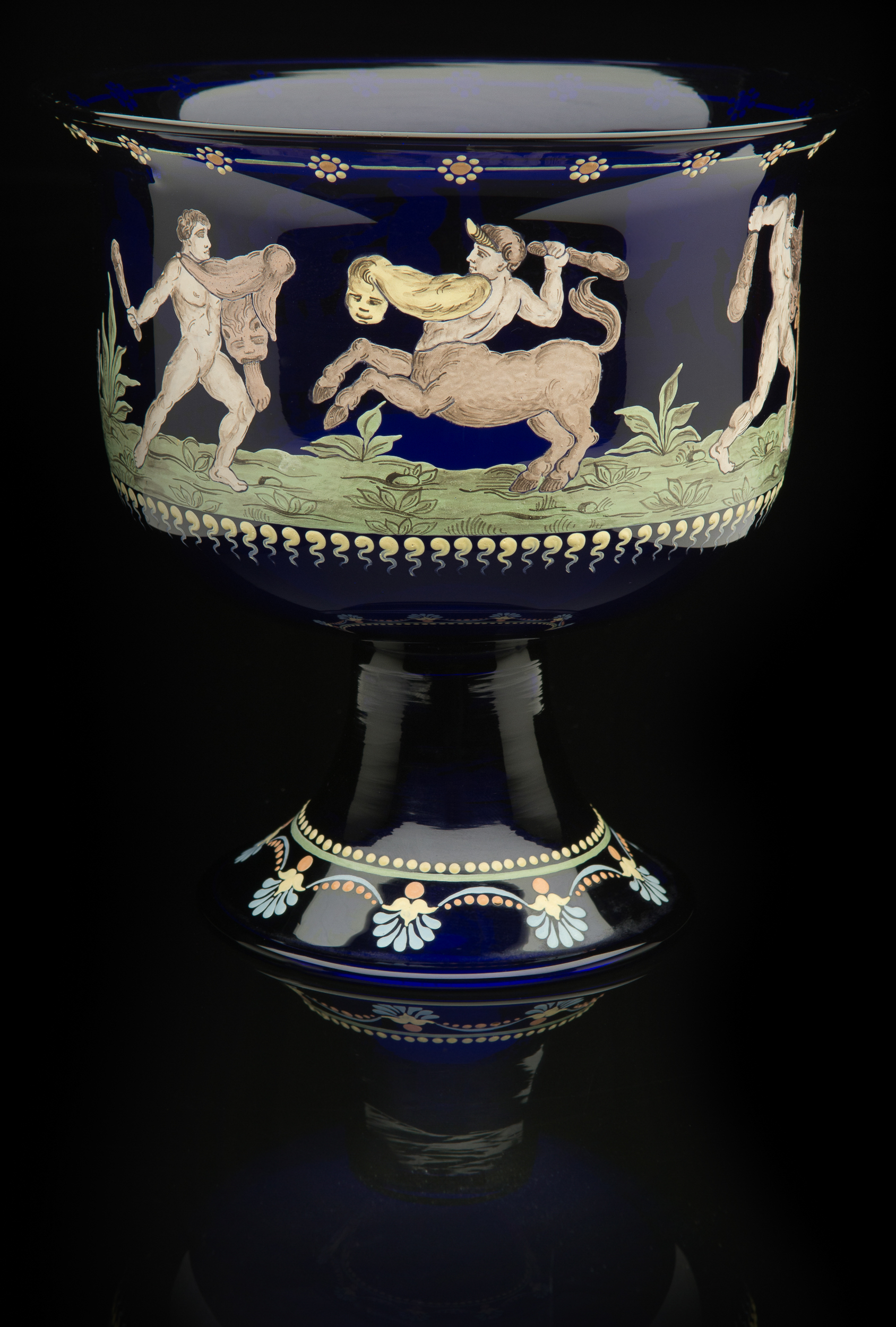  Francisco Toso Borella,&nbsp; Vase: Labors of Hercules &nbsp;(1900-1920, glass and enamel, 8 x 7 1/2 x 7 1/2&nbsp;inches), VV.479 