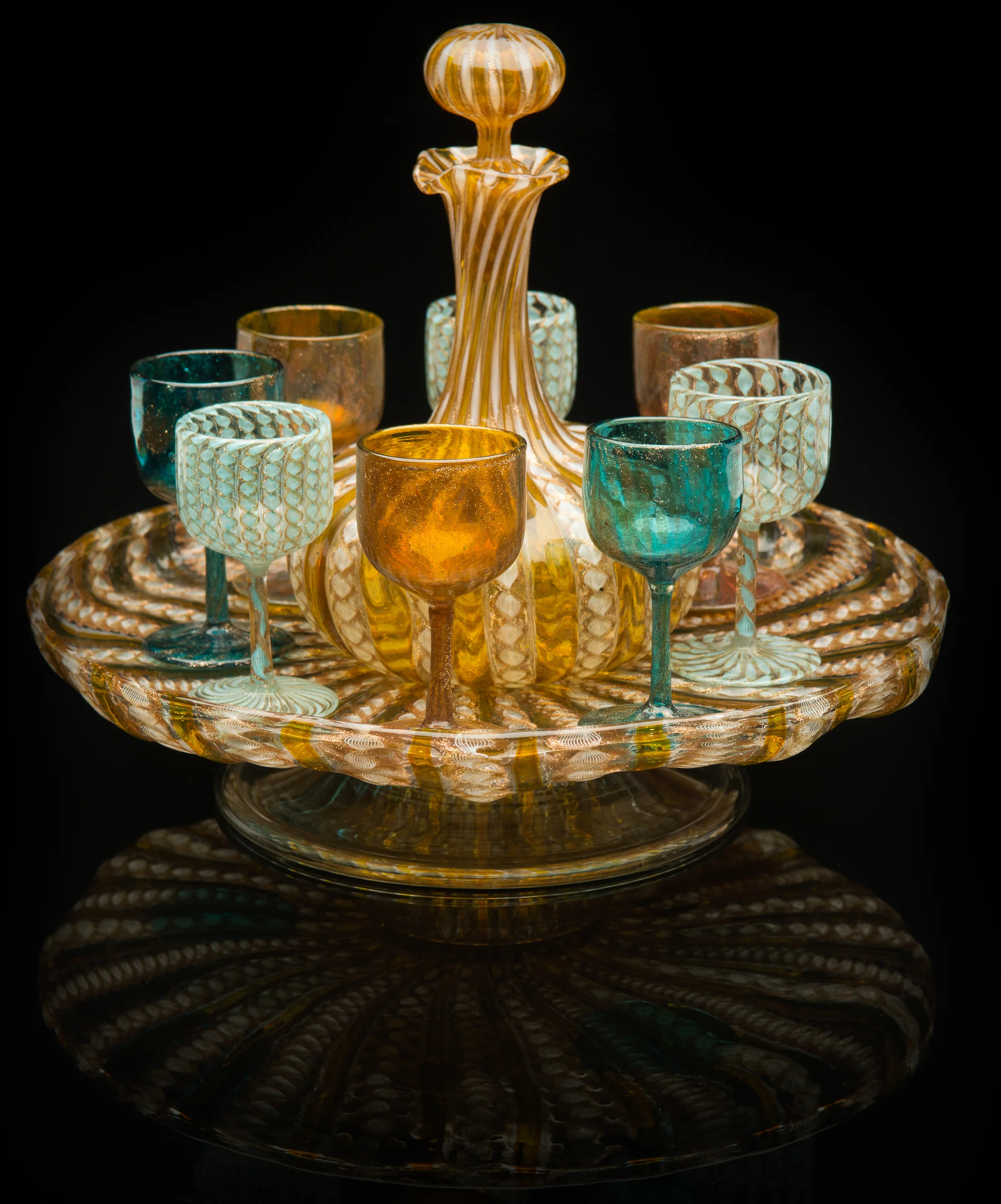Salviati and Company, Alzata Set (circa 1885, glass), VV.585.1-.10