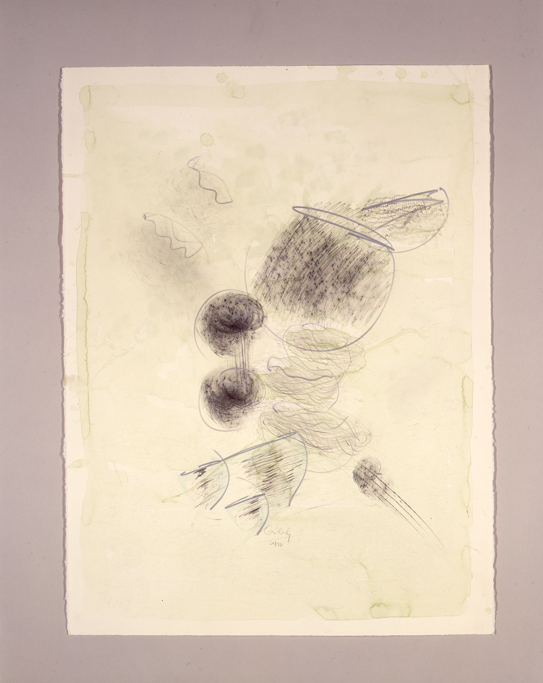  Dale Chihuly,&nbsp; Macchia Drawing #27,&nbsp; (1982, graphite and watercolor on paper, 30 x 22 inches), DC.85 