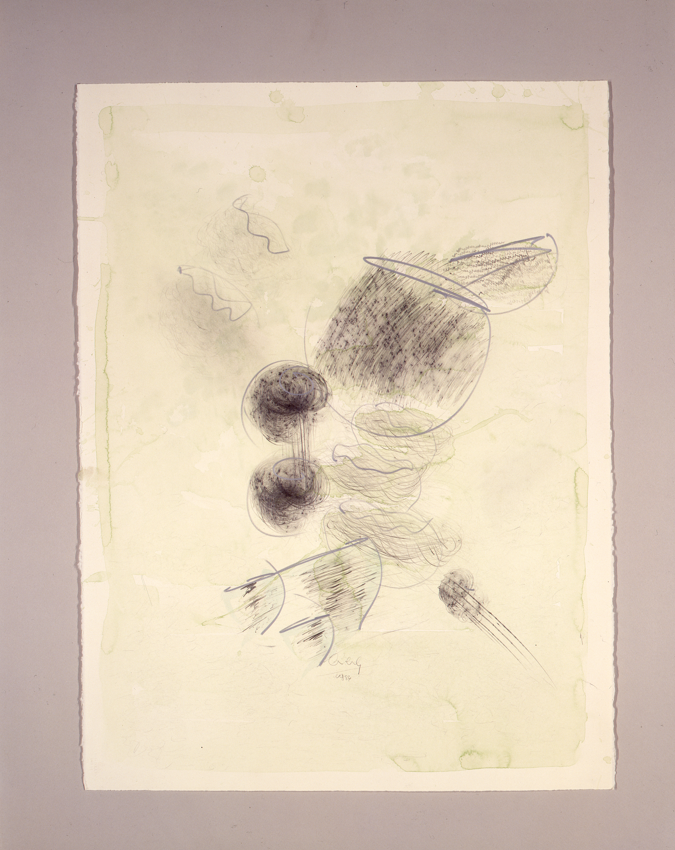 Dale Chihuly, Macchia Drawing #27, (1982, graphite and watercolor on paper, 30 x 22 inches), DC.85