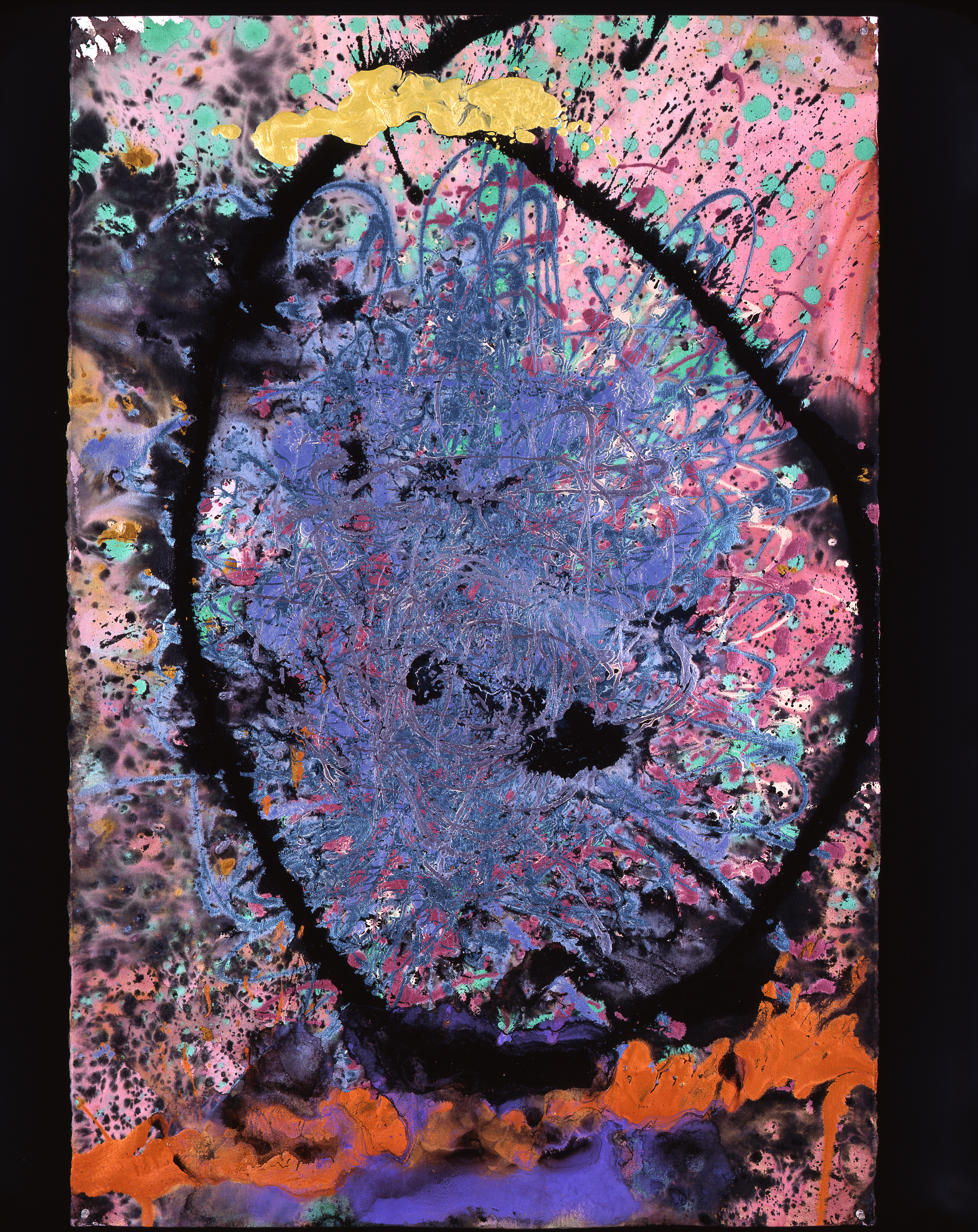 Dale Chihuly, Macchia Drawing #19, (1993, acrylic on paper, 60 x 40 inches), DC.94