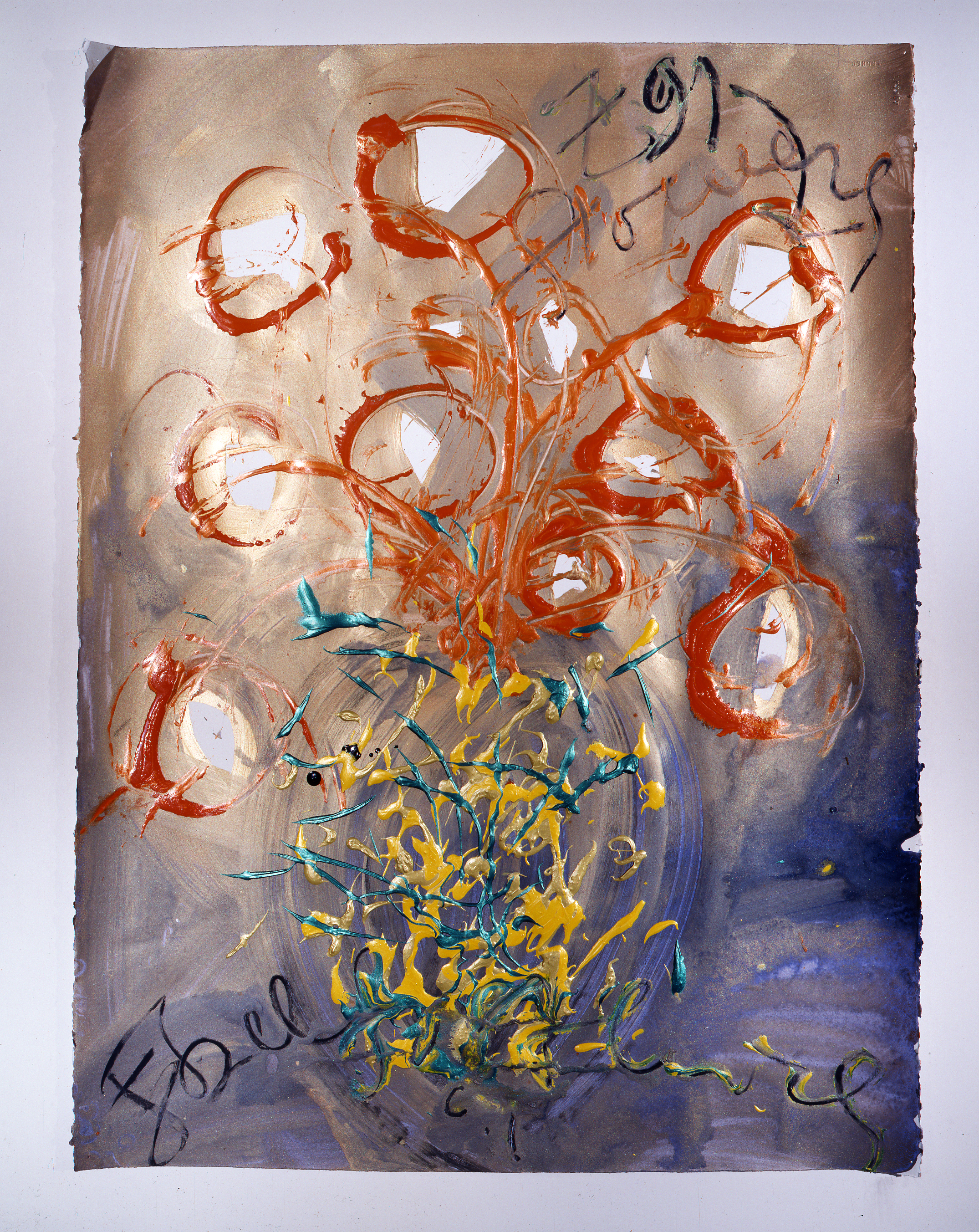  Dale Chihuly,&nbsp; Ebeltoft Drawing,&nbsp; (1991, mixed media on paper, 30 x 22 inches), DC.352 
