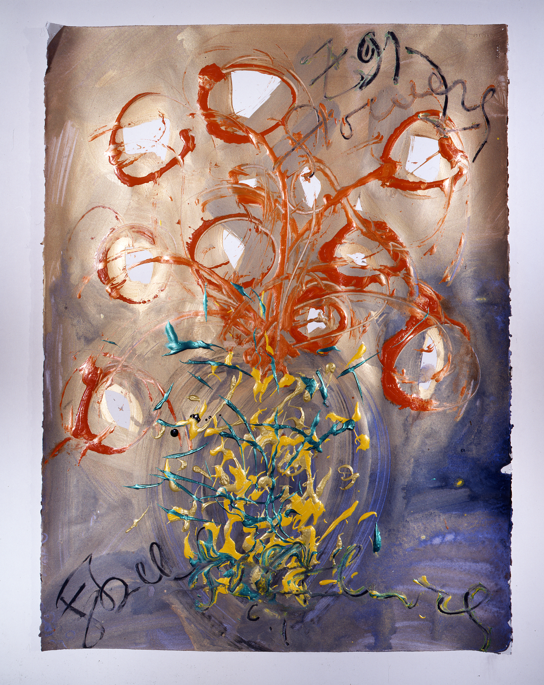 Dale Chihuly, Ebeltoft Drawing, (1991, mixed media on paper, 30 x 22 inches), DC.352