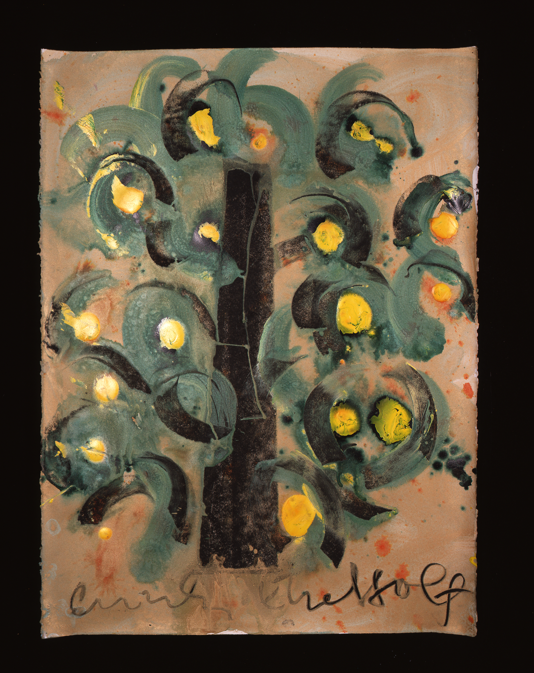 Dale Chihuly, Ebeltoft Drawing, (1991, mixed media on paper, 30 x 22 inches), DC.355