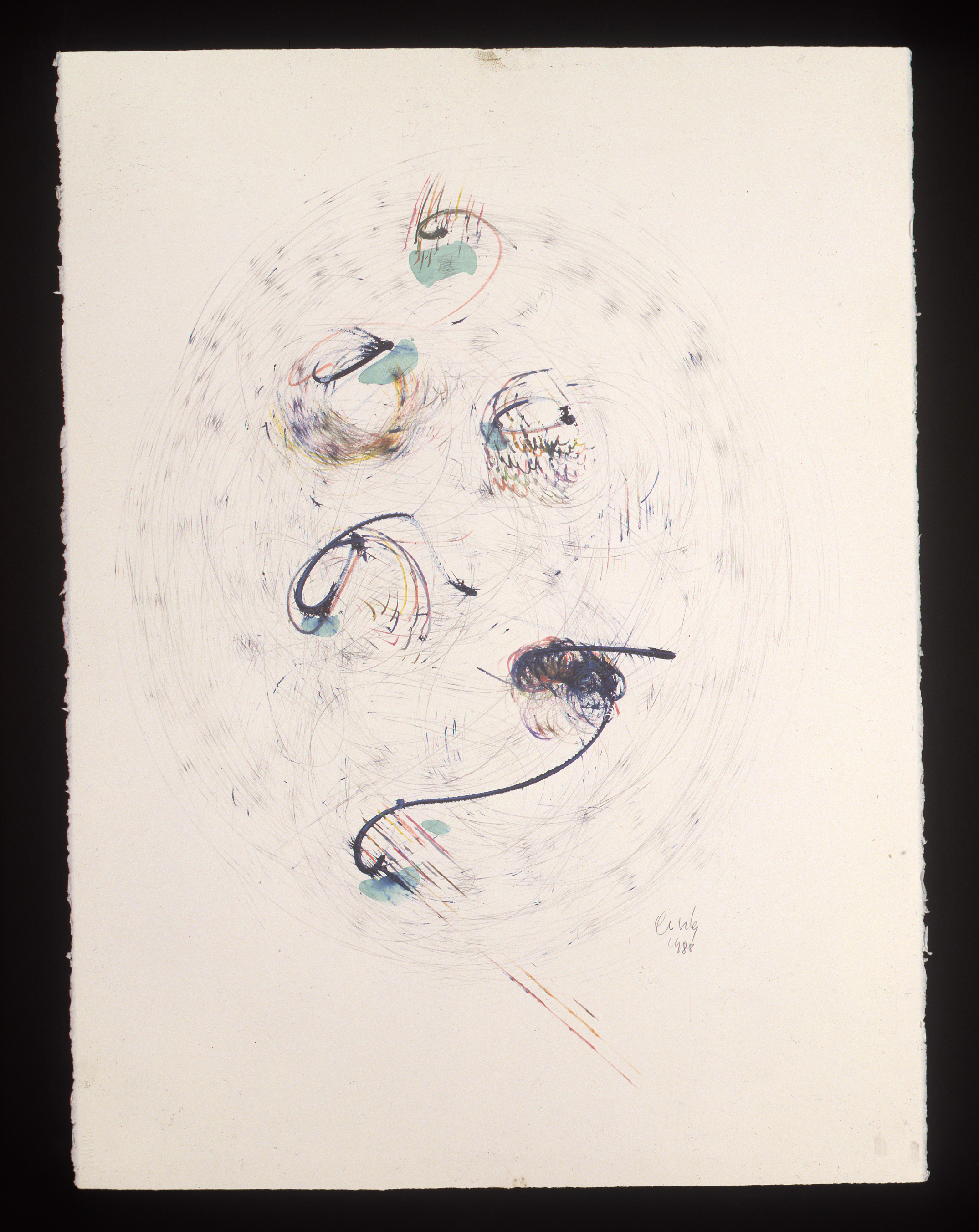  Dale Chihuly,&nbsp; Basket Drawing,&nbsp; (1988, mixed media on paper, 30 x 22 inches), DC.362 