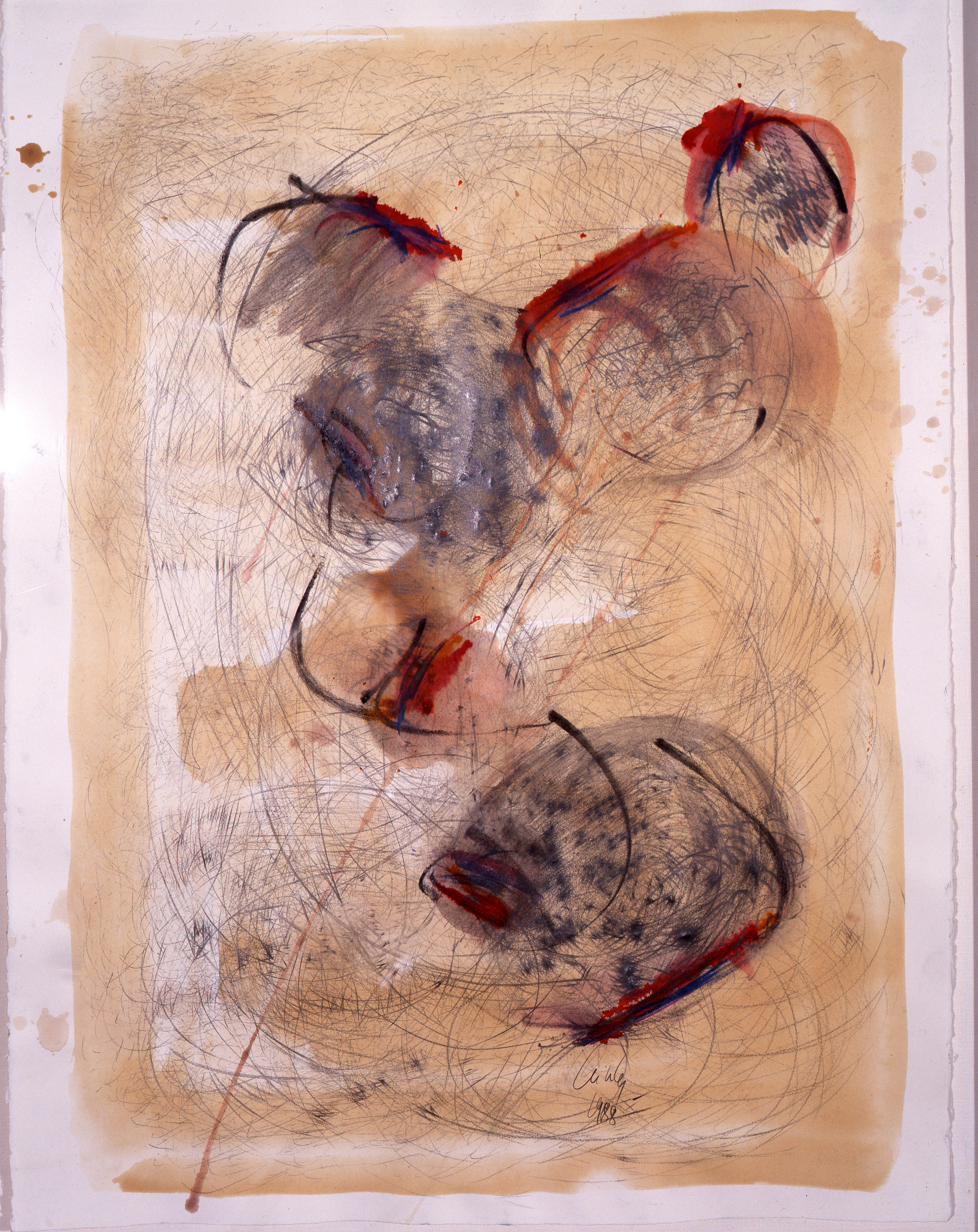  Dale Chihuly,&nbsp; Basket Drawing,&nbsp; (1988, mixed media&nbsp;on paper, 30 x 22 inches), DC.364 