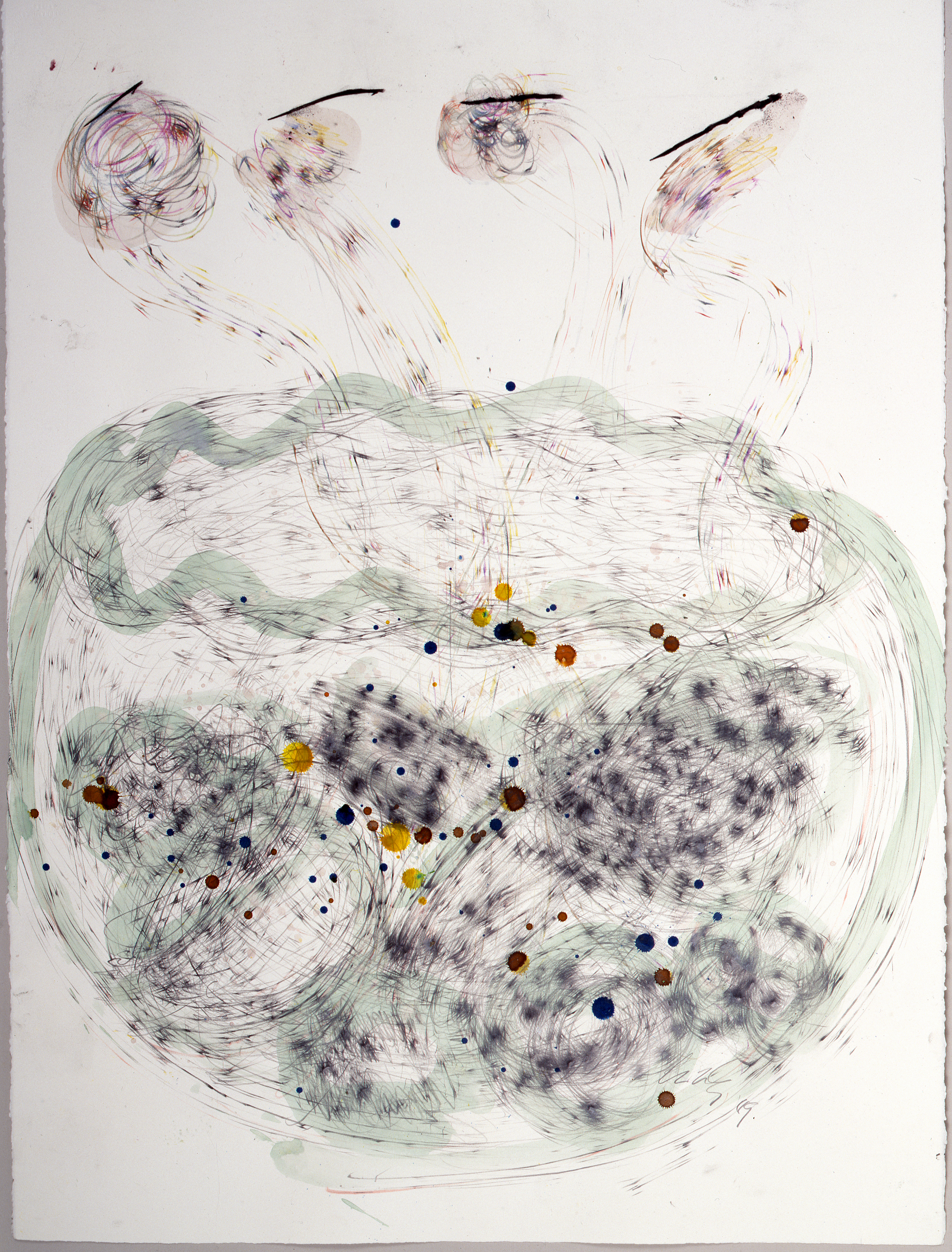  Dale Chihuly,&nbsp; Niijima Drawing,&nbsp; (watercolor, charcoal, colored pencil and graphite on&nbsp;paper, 30 x 22 inches), DC.372 