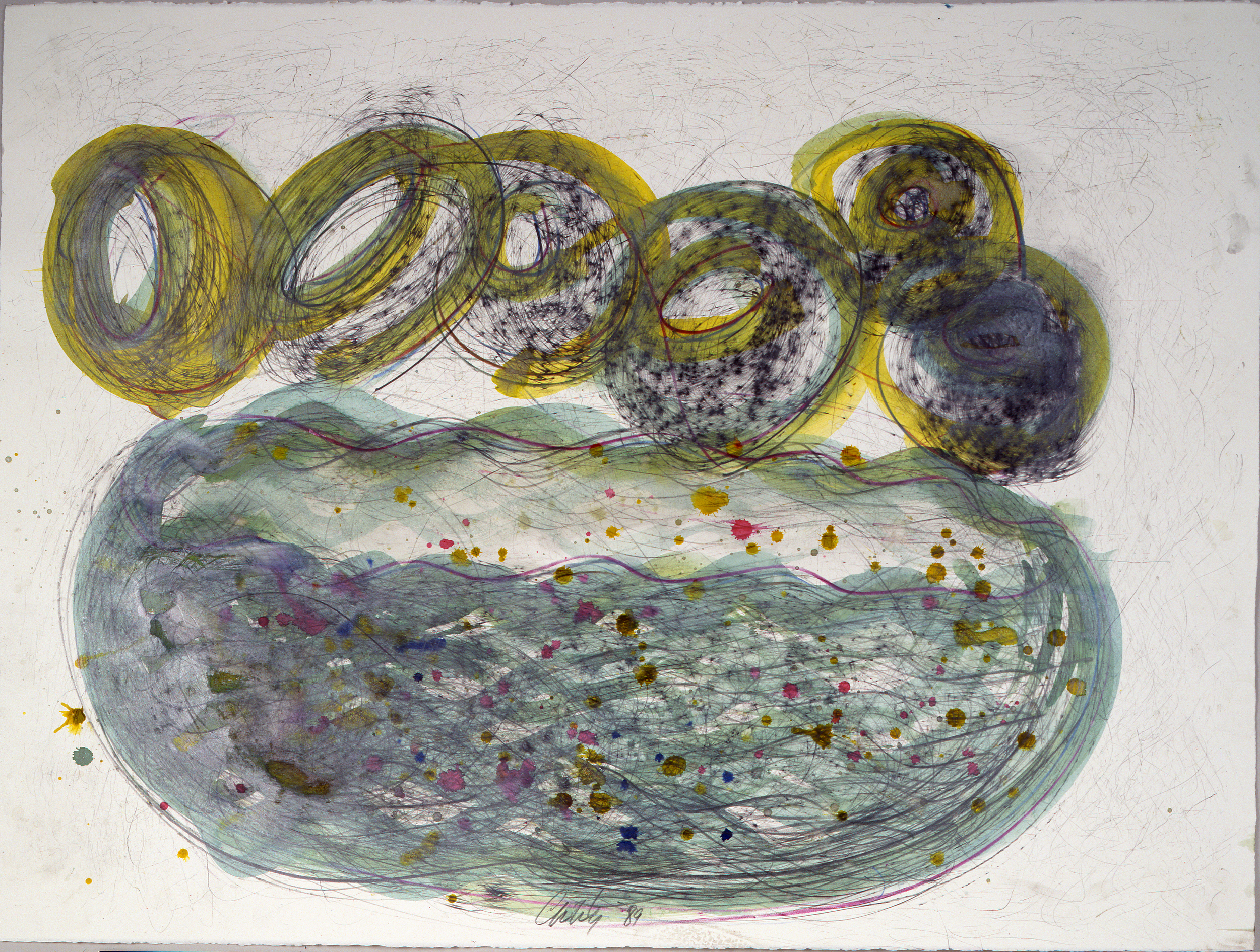  Dale Chihuly,&nbsp; Niijima Drawing #54,&nbsp; (1989, mixed media&nbsp;on paper, 22 x 30 inches), DC.374 