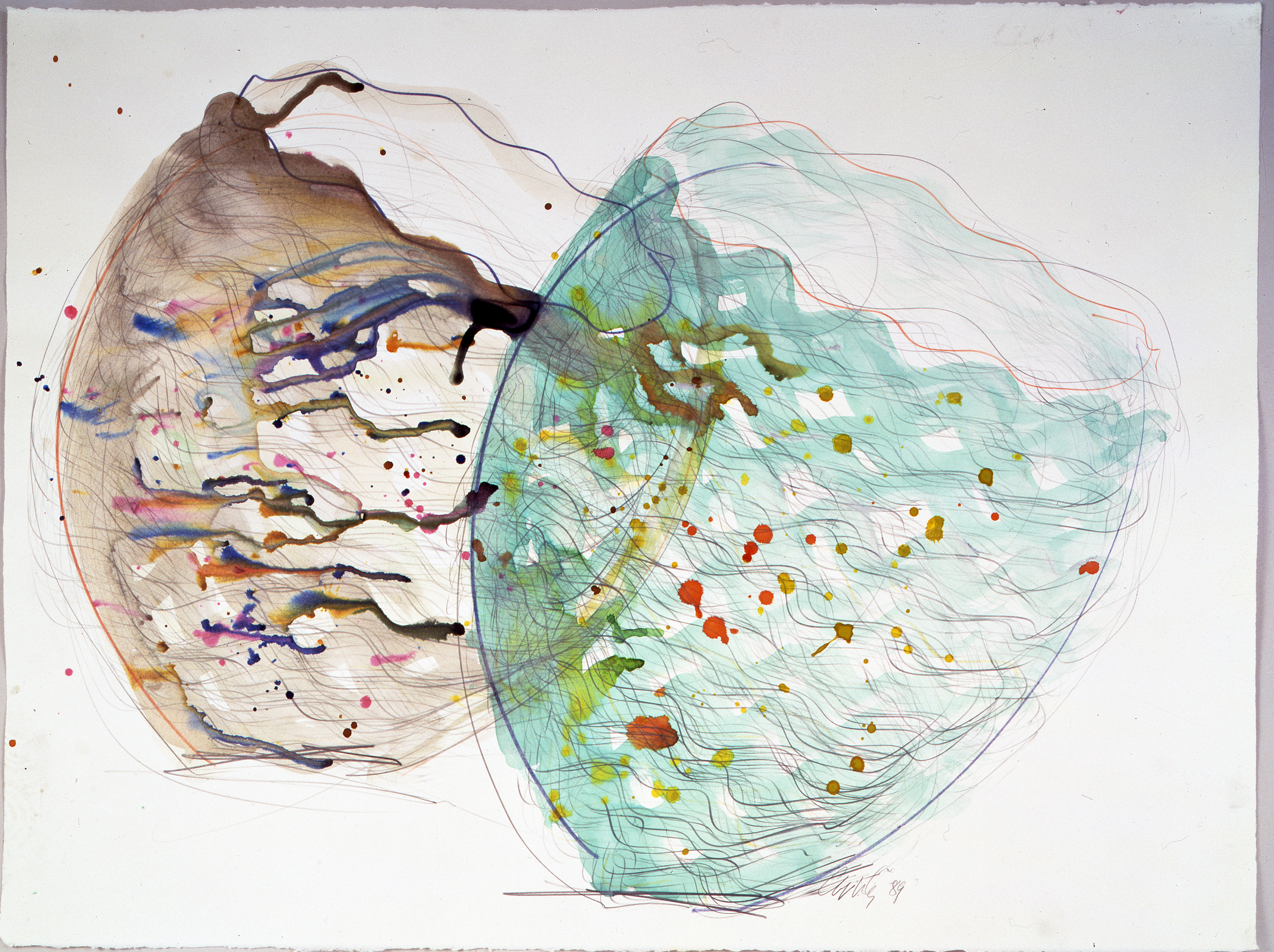  Dale Chihuly,&nbsp; Niijima Drawing #52,&nbsp; (1989, watercolor and graphite&nbsp;on paper, 22 x 30 inches), DC.375 