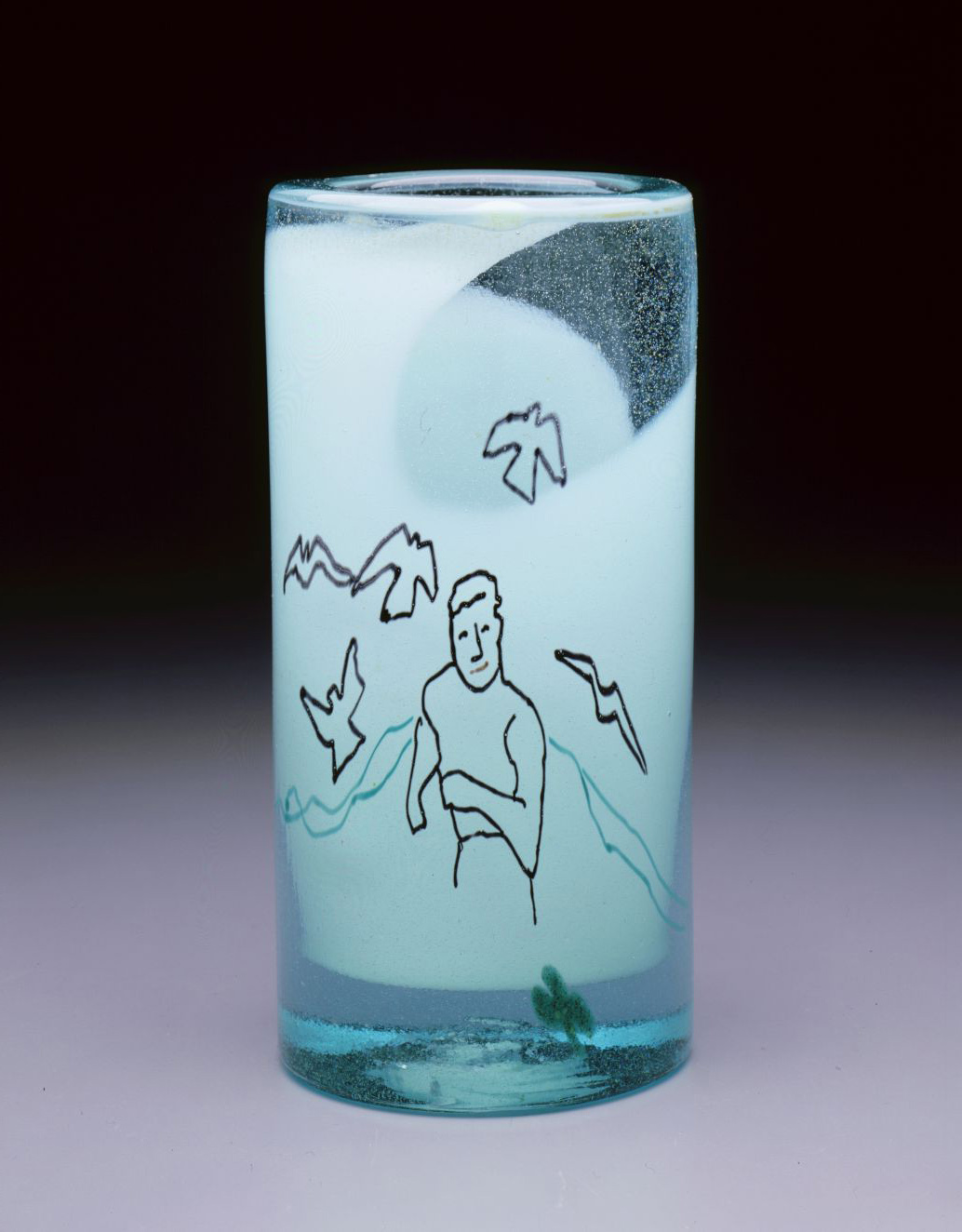  Dale Chihuly,&nbsp; Irish Cylinder #18 &nbsp;&nbsp;(1975, glass, 10 x 5 inches), DC.280 