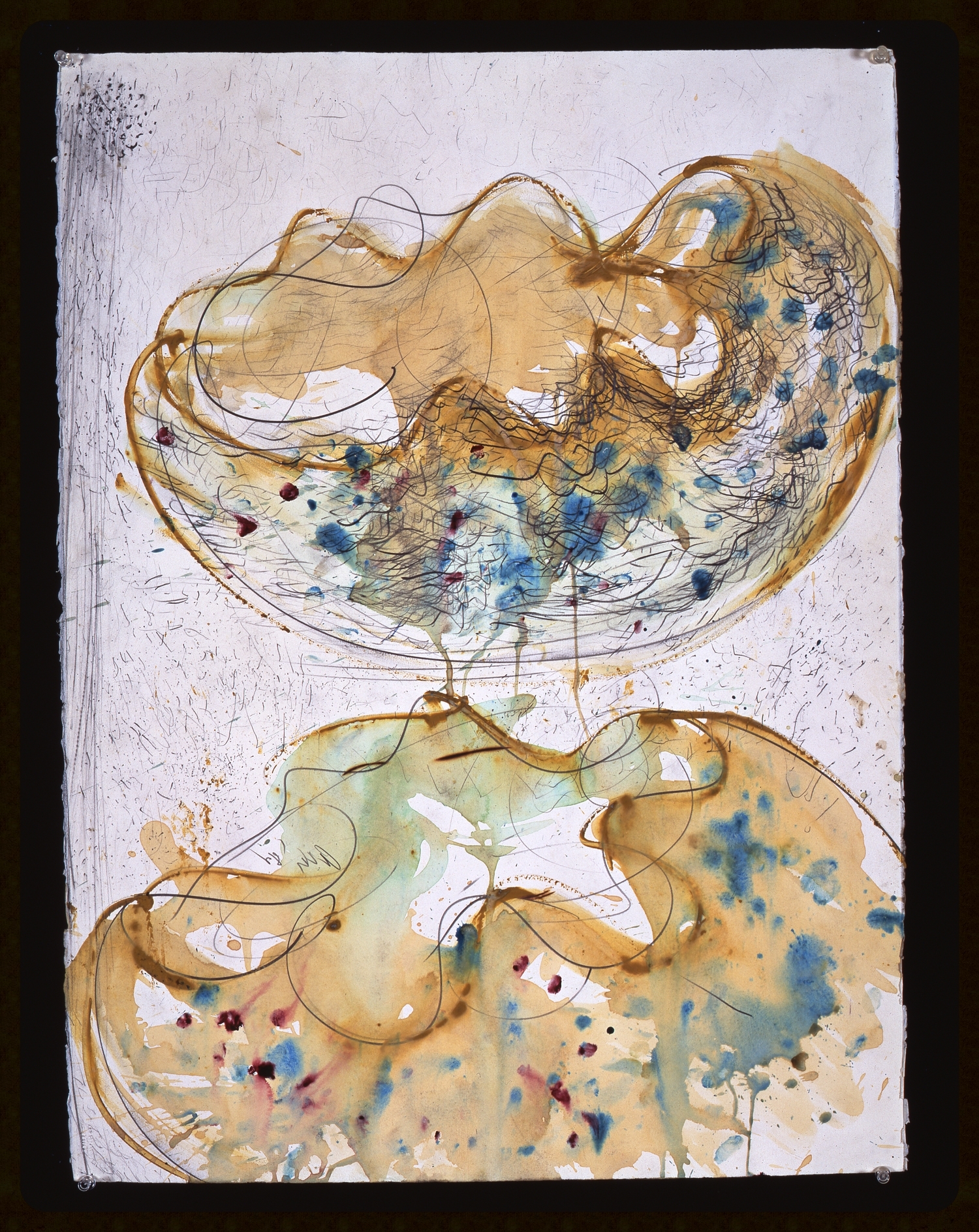 Dale Chihuly, Macchia Drawing #14, (1982, charcoal, watercolor and graphite on paper, 30 x 22 inches), DC.83