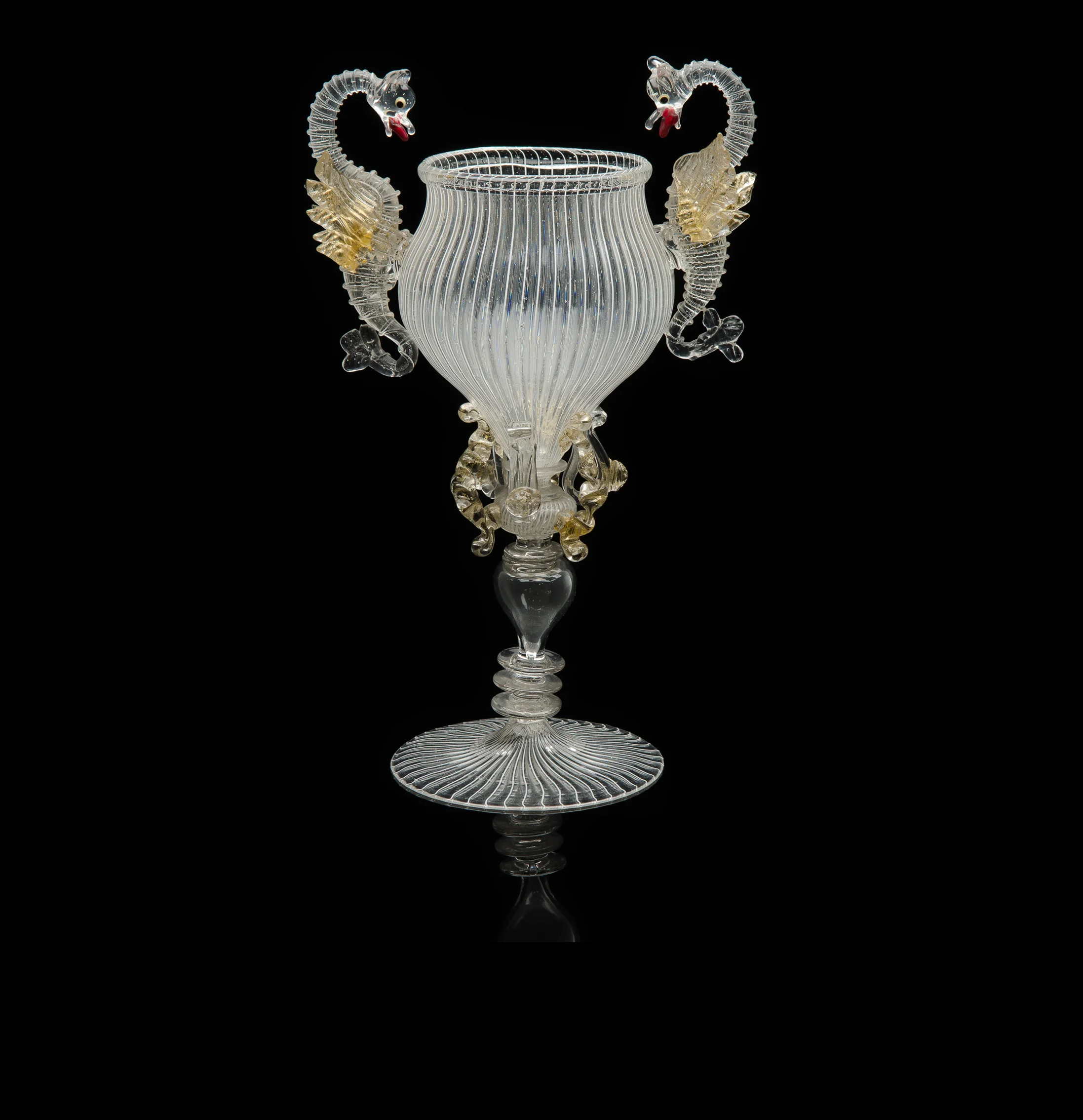 Salviati and Company, Phantastischer Goblet (circa 1866-1880, glass), VV.234