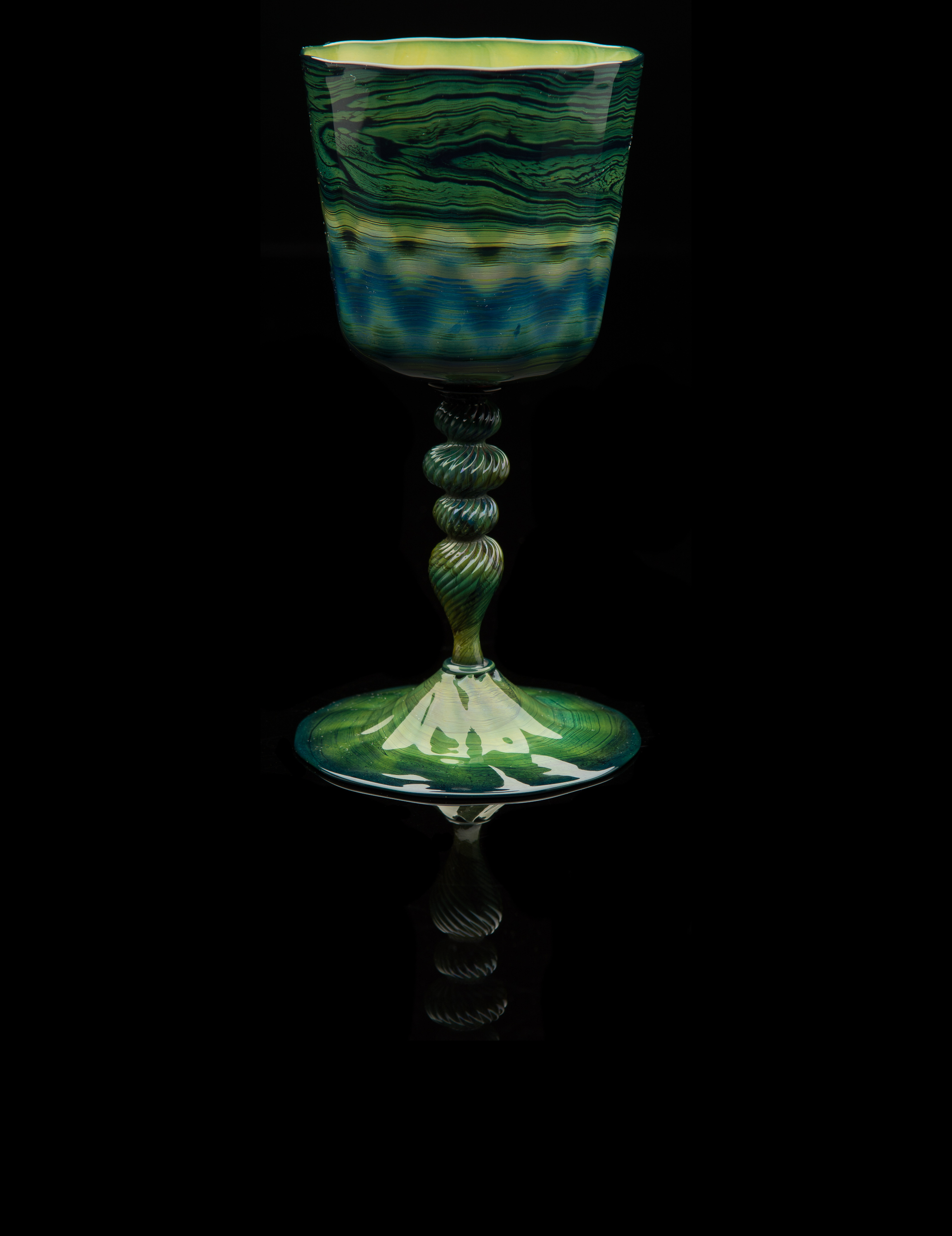  Barovier for Salviati,&nbsp; Chalcedony Goblet&nbsp; (glass, 7 x 3 1/4 x 3 1/4 inches), VV.495 