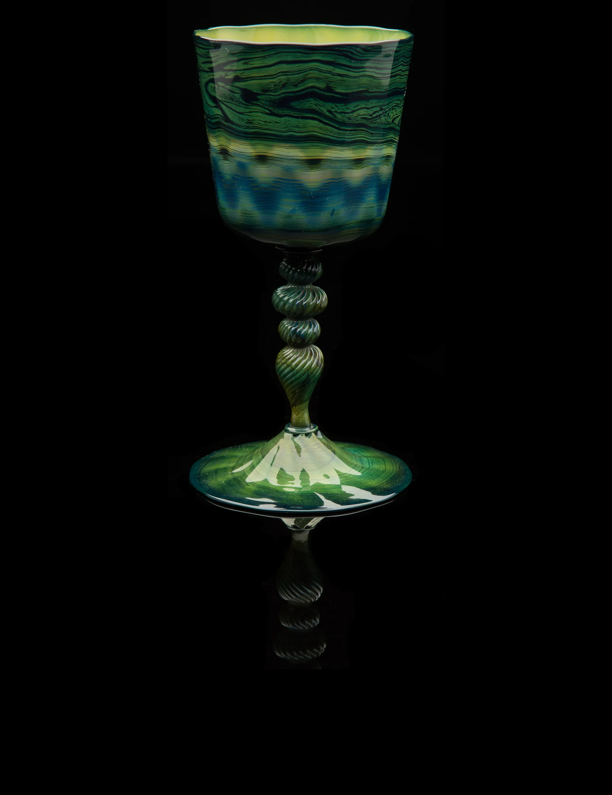 Barovier for Salviati, Chalcedony Goblet (glass, 7 x 3 1/4 x 3 1/4 inches), VV.495