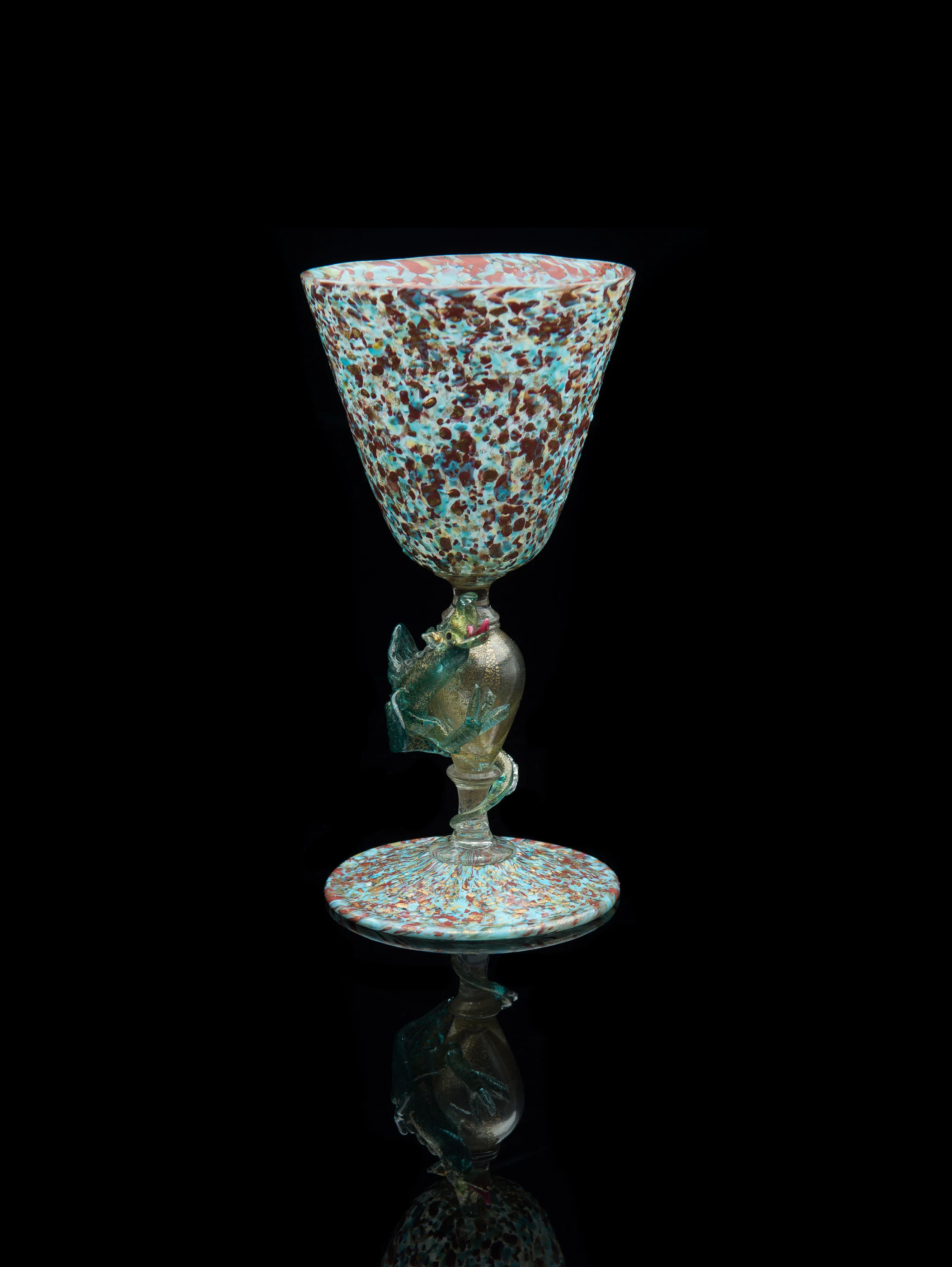 Salviati and Company, Descreziato Dragon Stem Goblet (glass), VV.401