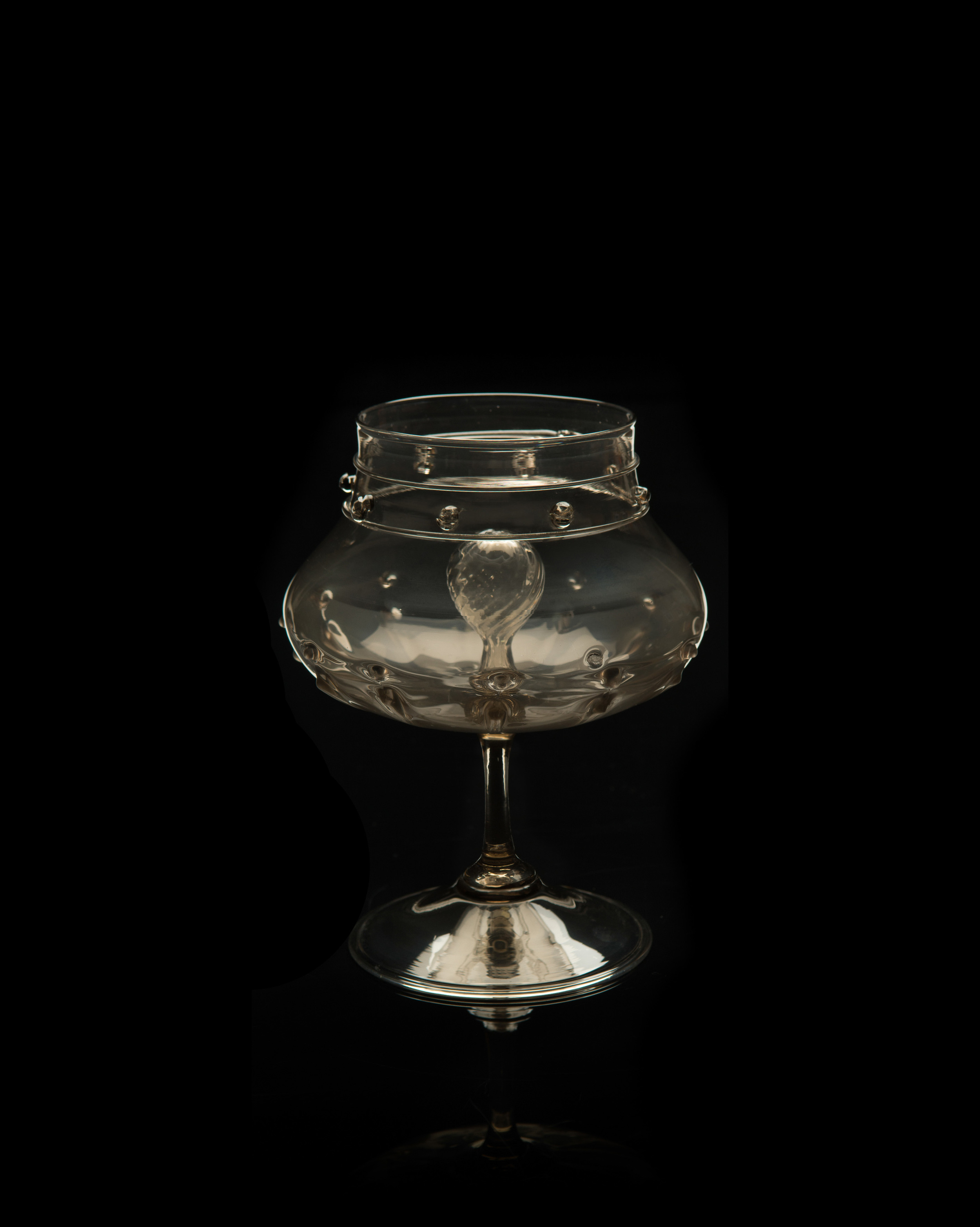  Salviati and Company,&nbsp; Stemmed Vase with Internal Knop&nbsp; (circa 1885, glass, 6 1/2 inches), VV.589 