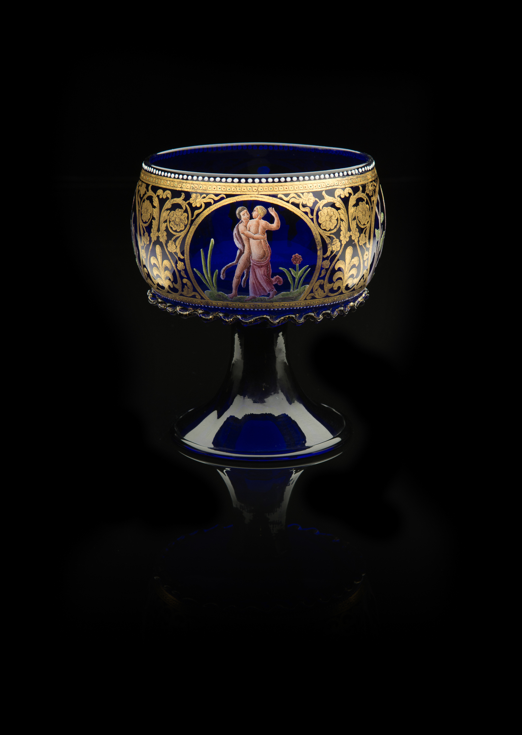  Venice and Murano Company,  Hercules Footed Bowl  (circa 1880, glass, 6 3/8 inches), VV.573 