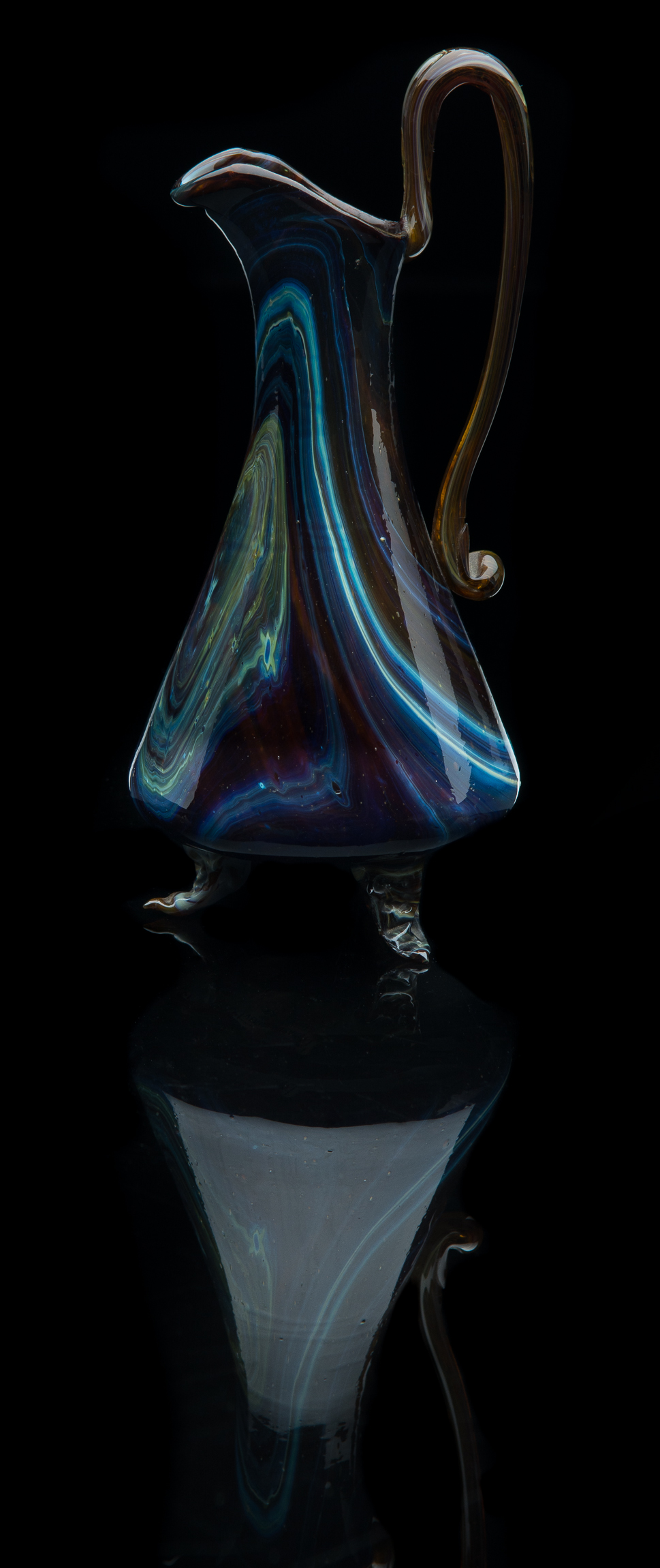  Salviati and Company,  Chalcedony Ewer  (circa 1860, glass, 7 3/4 inches), VV.400 