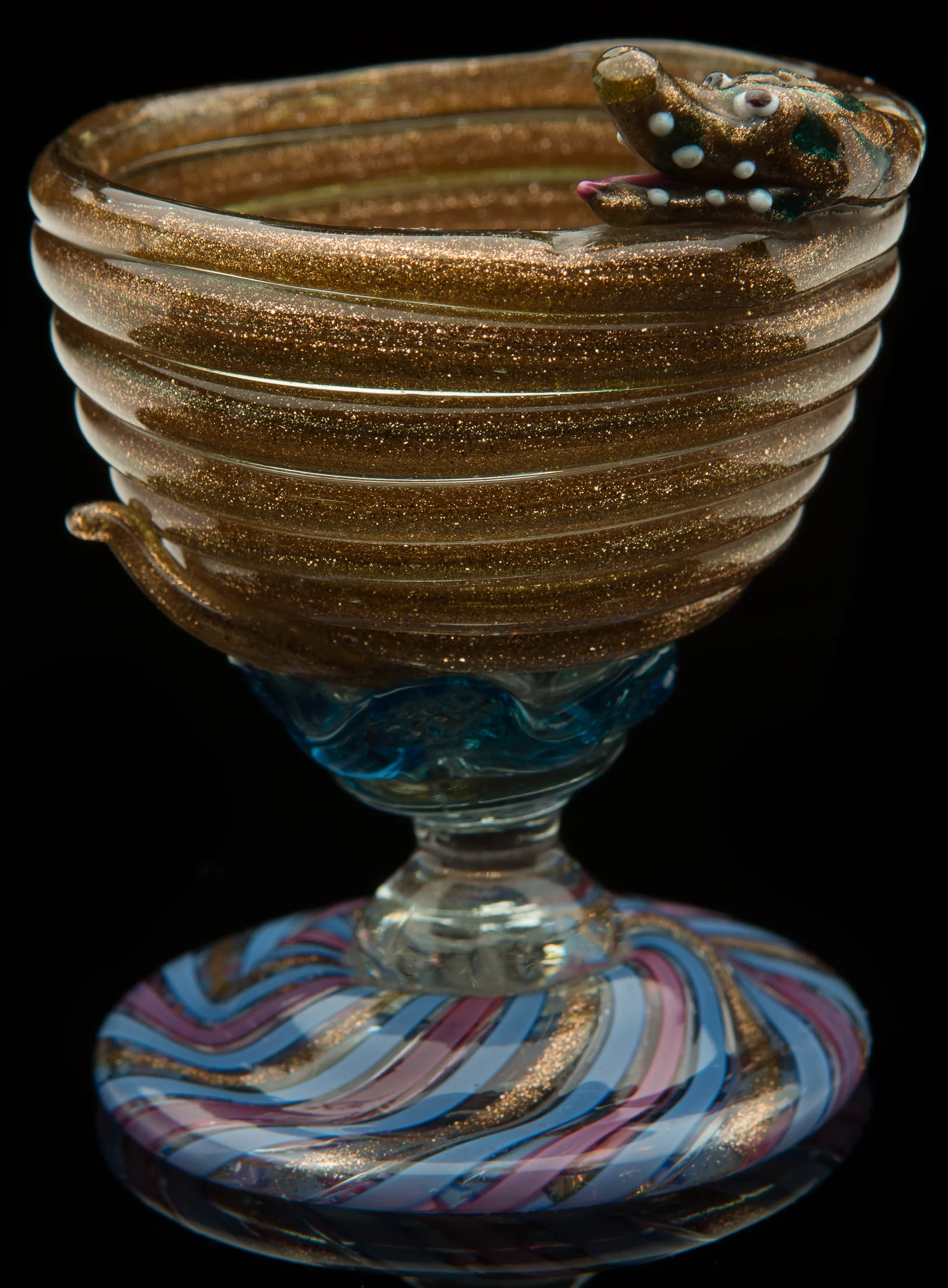 Barovier for Salviati, Serpent Cup (circa 1870, glass, 2 15/16 inches), VV.486