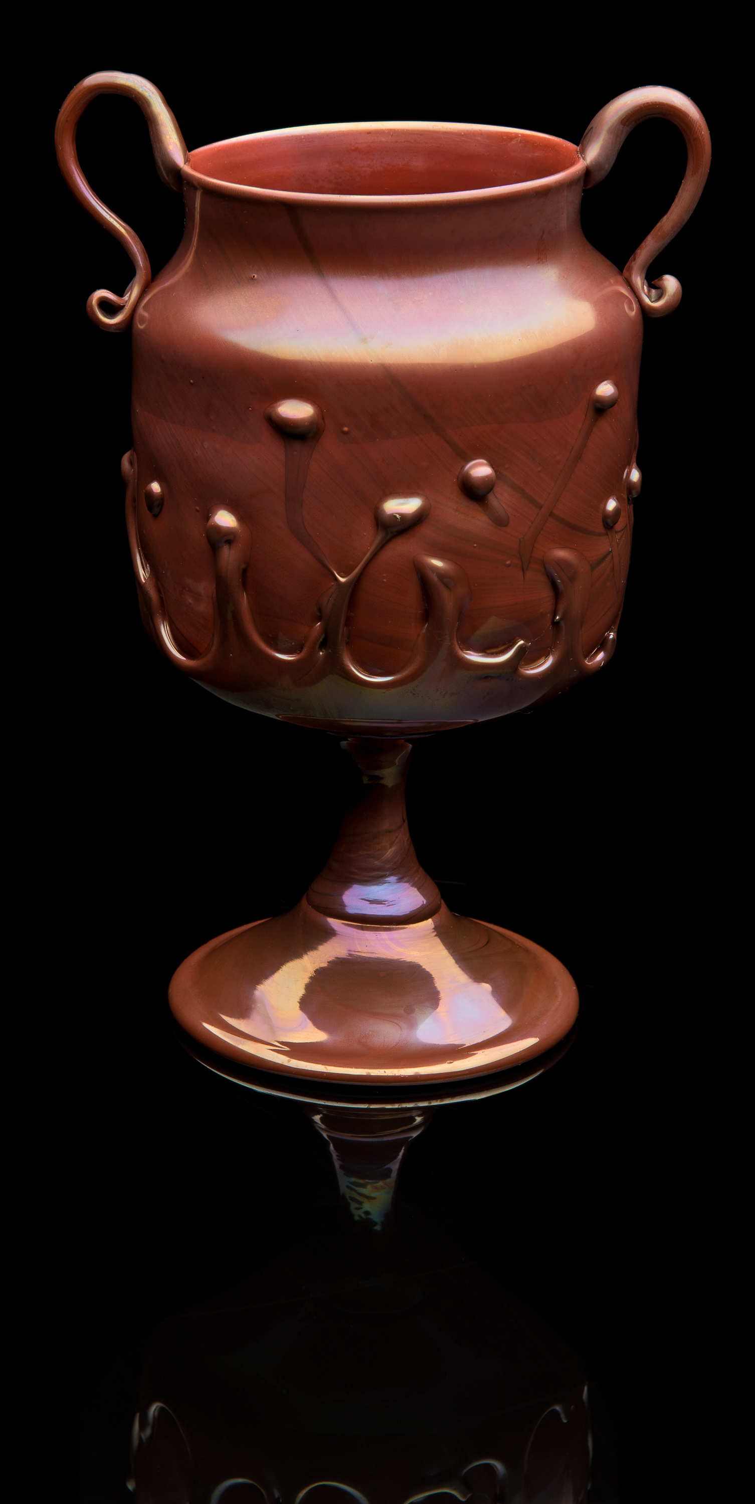  Salviati and Company,  Brown Metalliforme Vase  (glass, 6.5 inches), VV.763 