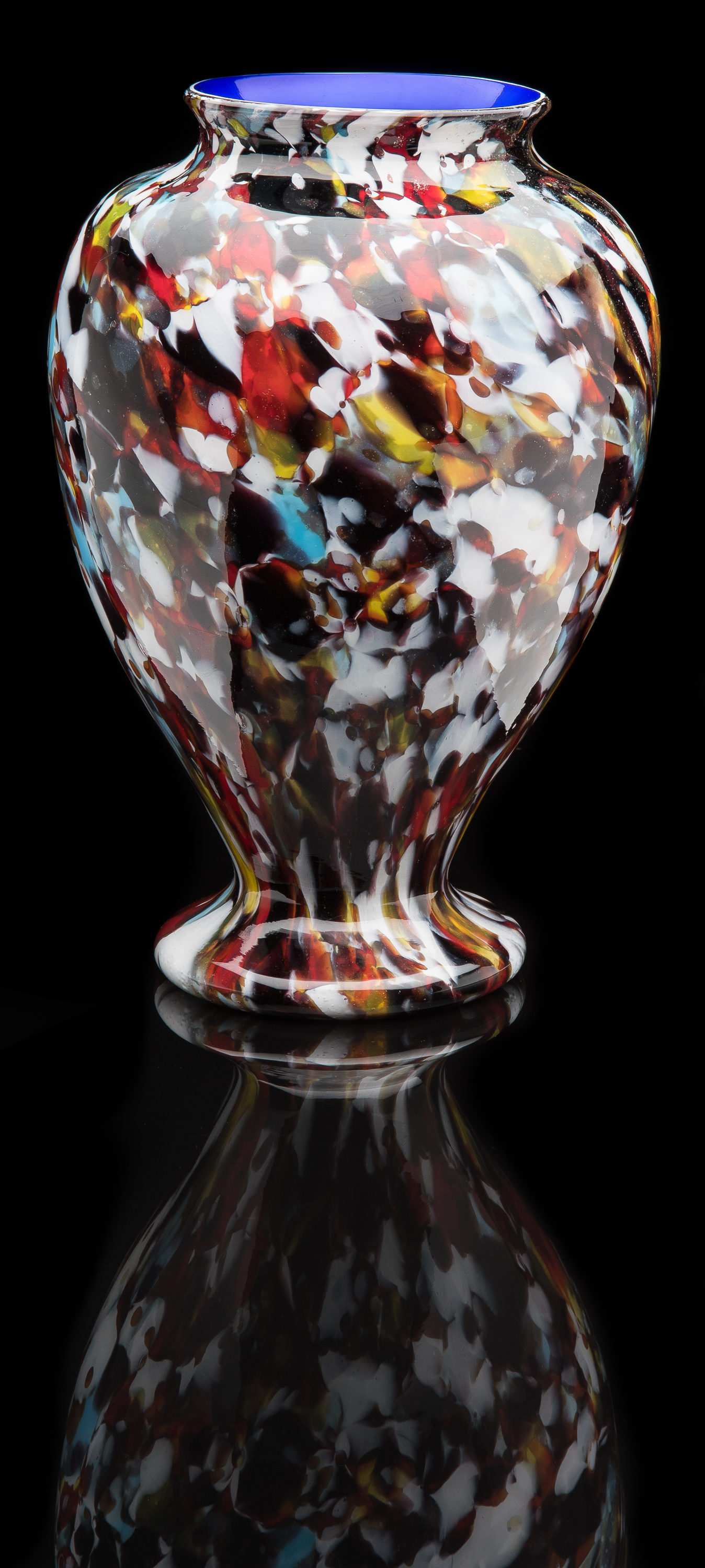  Francesco Ferro e Figlio,  Multicolored Macchie Vase  (circa 1890, glass, 12.5 inches), VV.558 