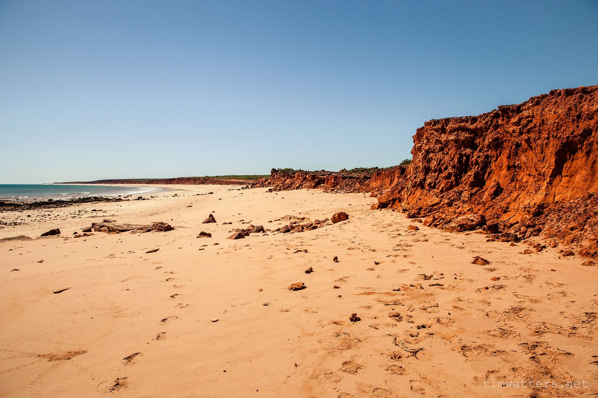 The red cliffs of James Price Point - right where the gas hub would have sat.
