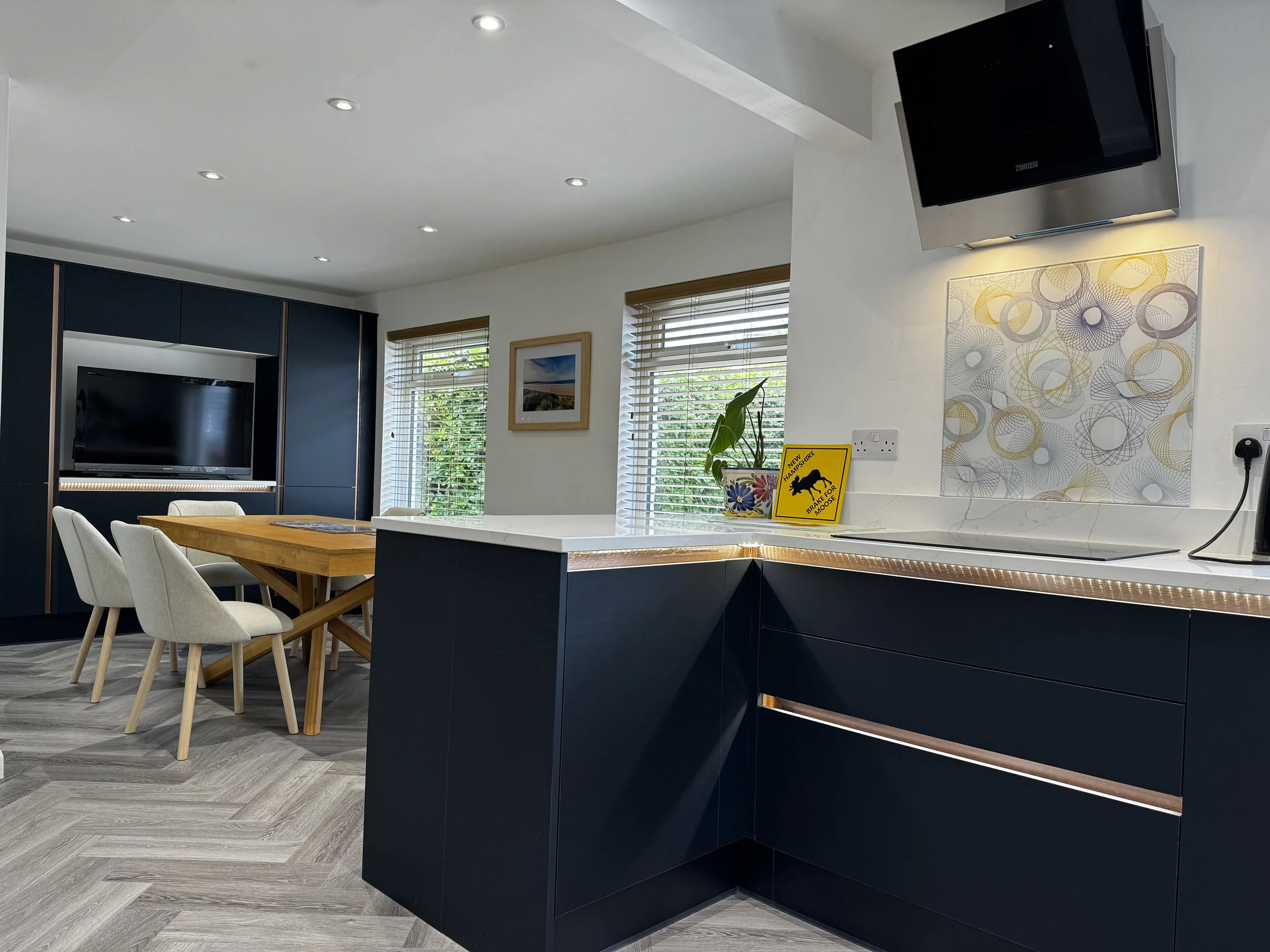 Kitchen with under counter lighting