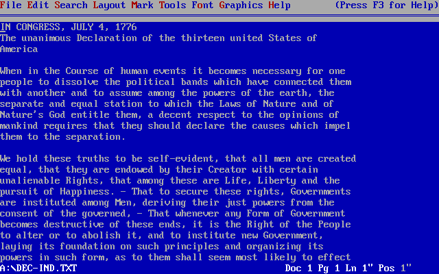 WordPerfect 5.1 for DOS